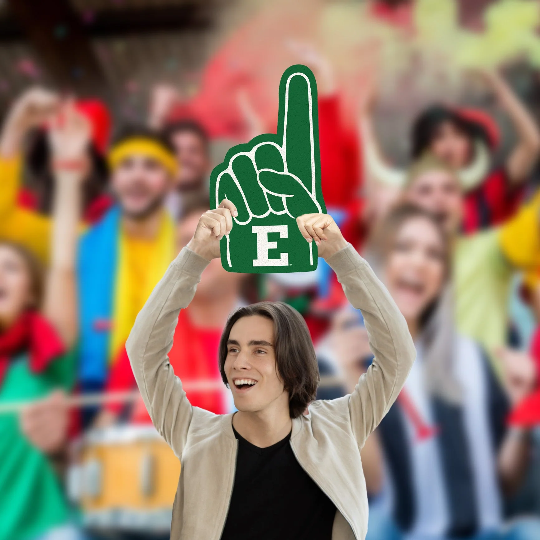 Foam Finger - Big Head - Official NCAA - Eastern Michigan Eagles - Foam Core Cutout - Image 3