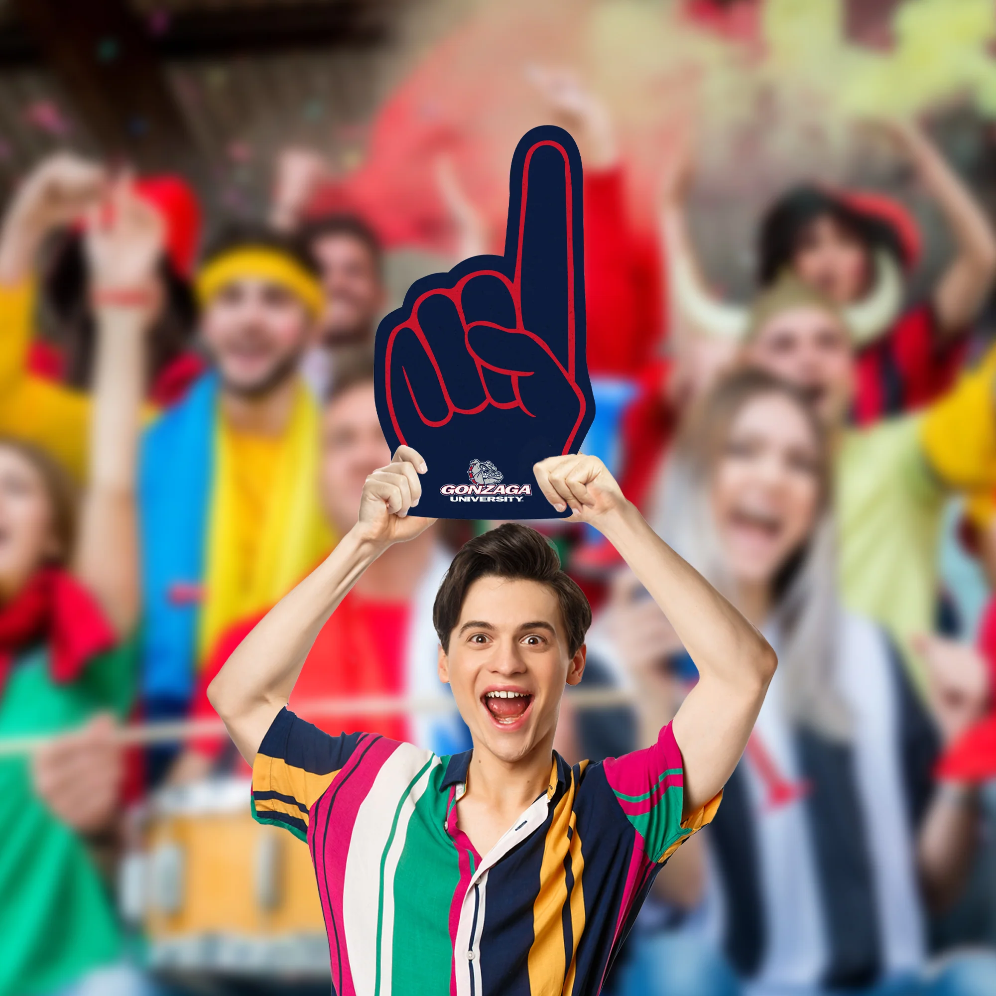 Foam Finger - Big Head - Official NCAA - Gonzaga Bulldogs - Foam Core Cutout - Image 2