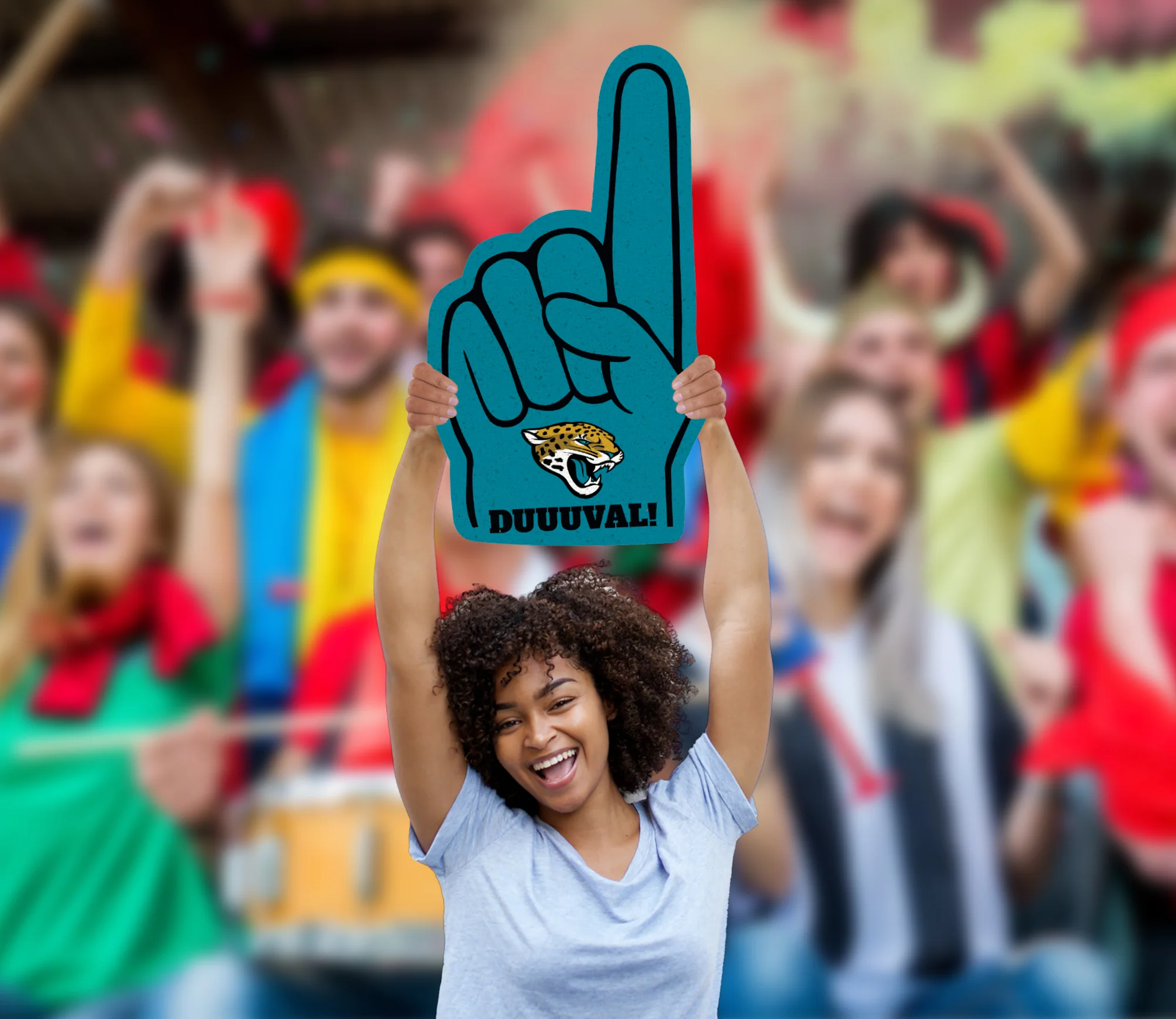 Foam Finger - Big Head - Official NFL - Jacksonville Jaguars - Foam Core Cutout