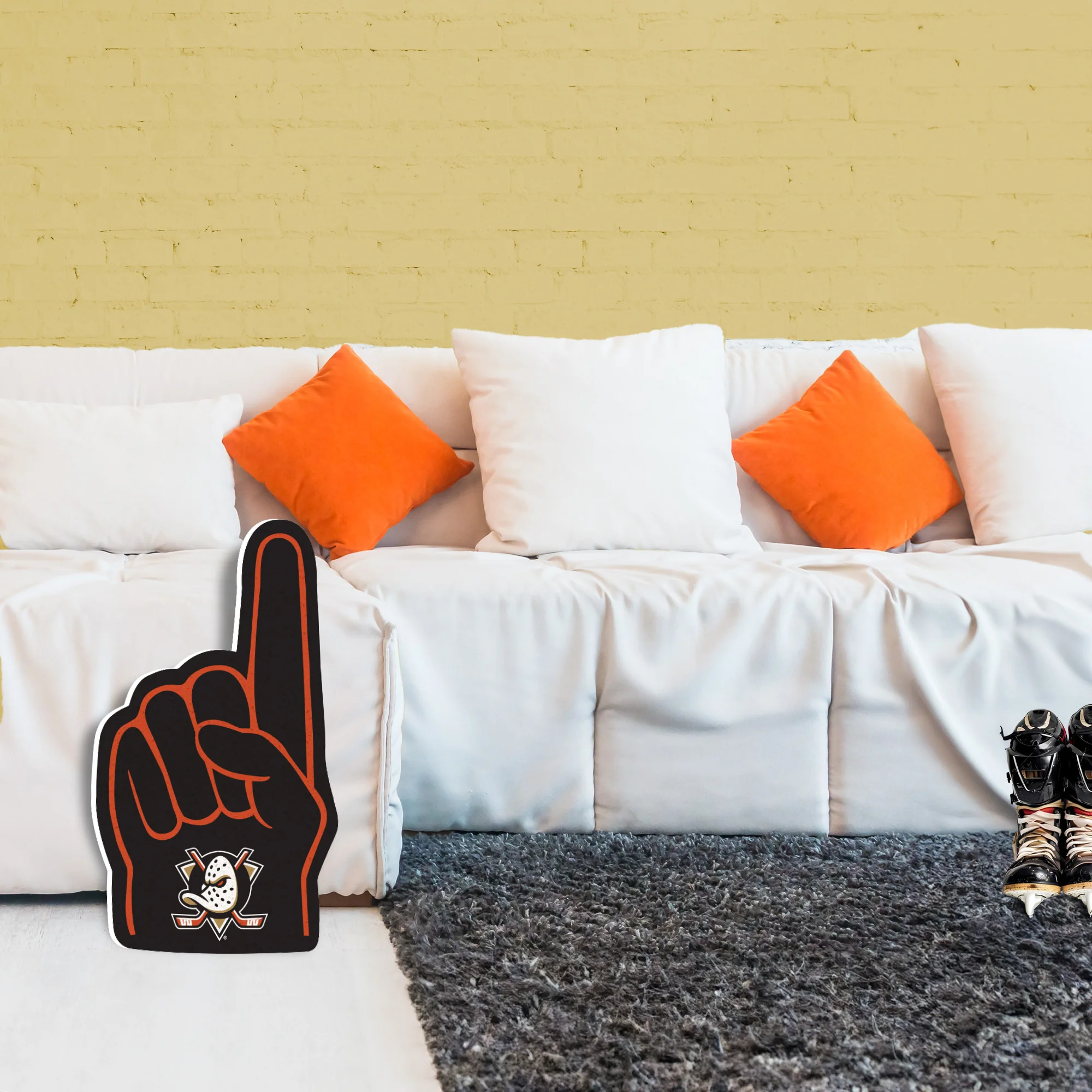 Foam Finger - Big Head - Official NHL - Anaheim Ducks - Foam Core Cutout - Image 3