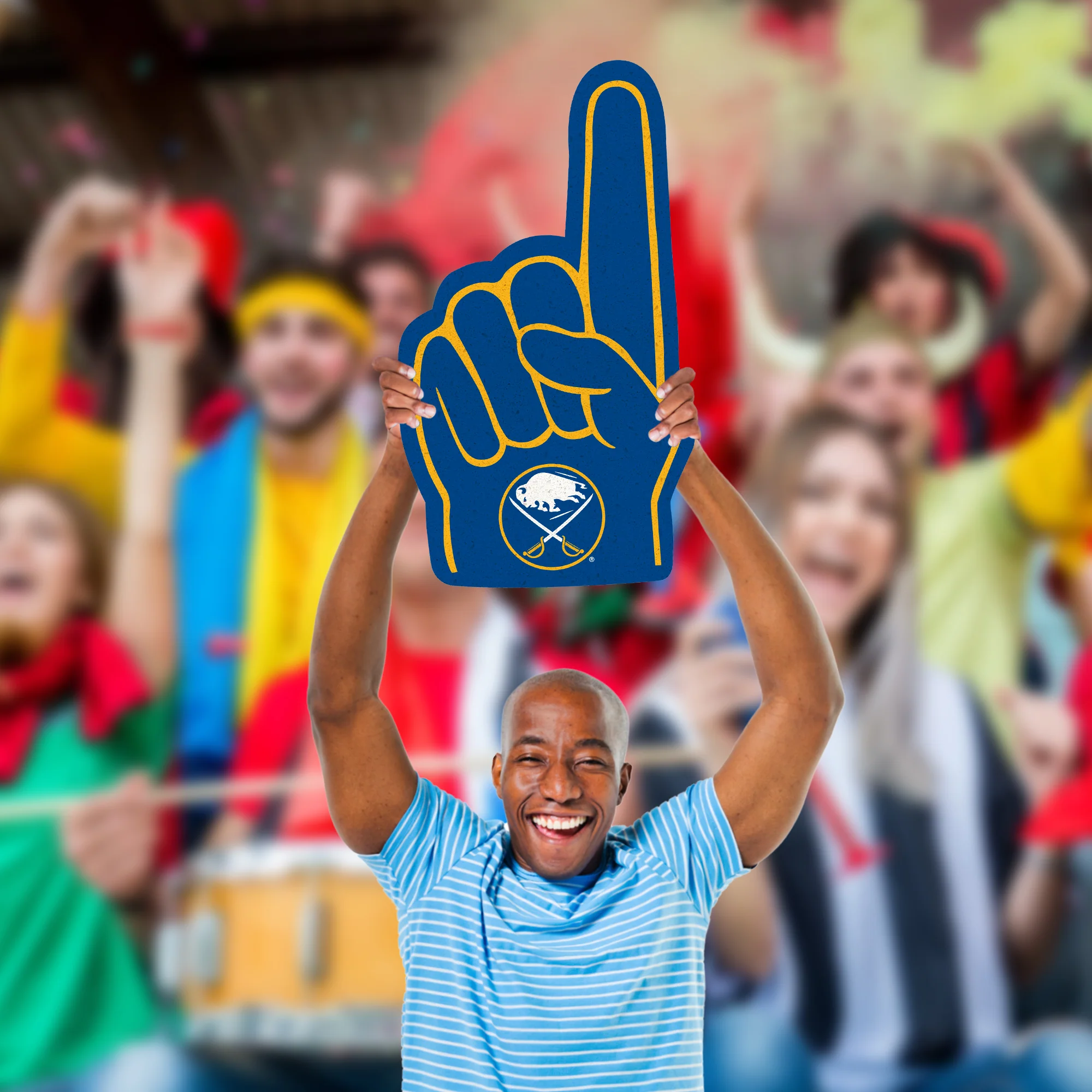 Foam Finger - Big Head - Official NHL - Buffalo Sabres - Foam Core Cutout