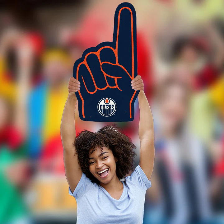 Foam Finger - Big Head - Official NHL - Edmonton Oilers - Foam Core Cutout