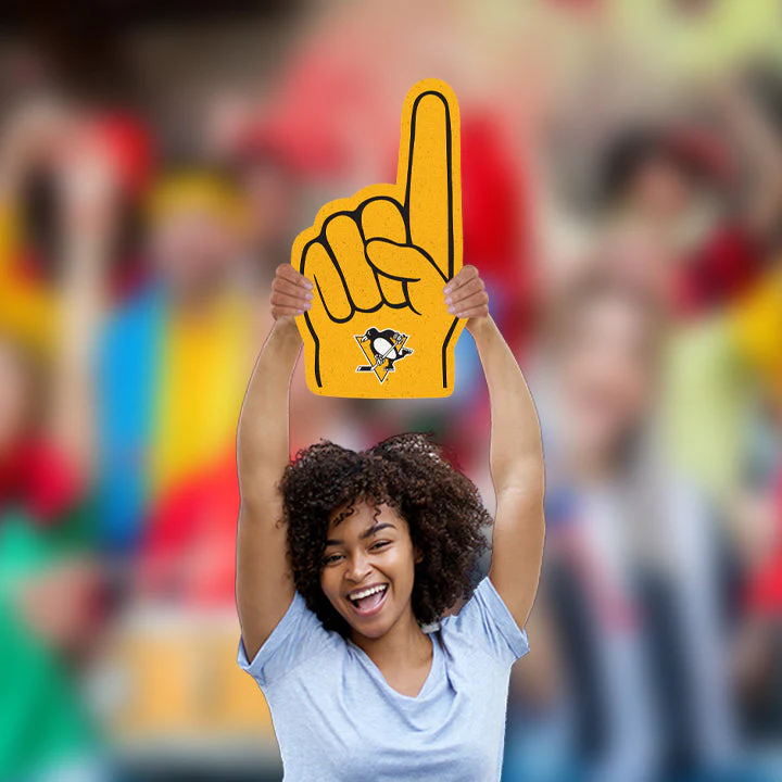 Foam Finger - Big Head - Official NHL - Pittsburgh Penguins - Foam Core Cutout - Image 3
