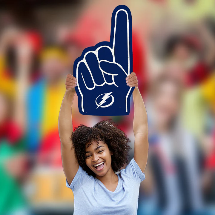 Foam Finger - Big Head - Official NHL - Tampa Bay Lightning - Foam Core Cutout