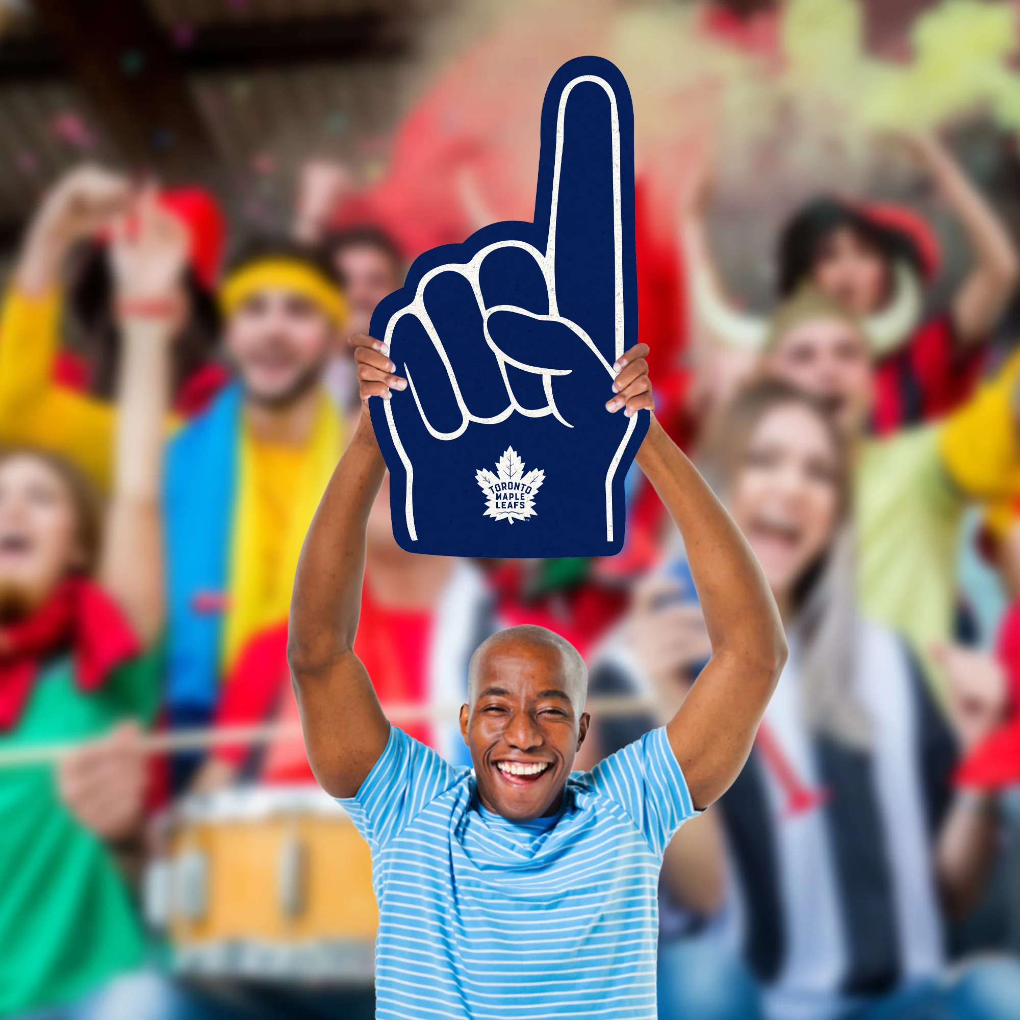 Foam Finger - Big Head - Official NHL - Toronto Maple Leafs - Foam Core Cutout