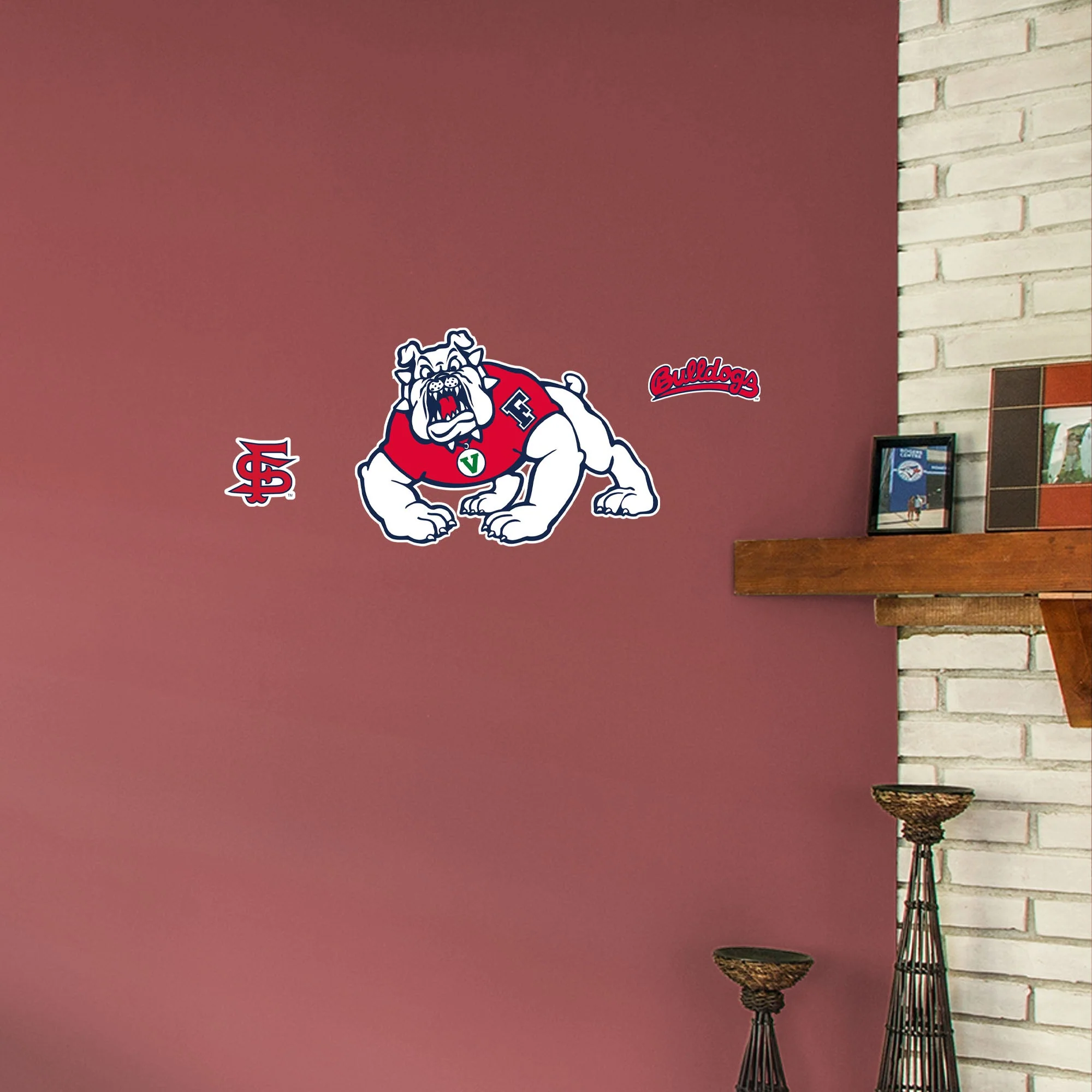 Fresno State Bulldogs - RealBig Logo Collection - Official NCAA - Reusable Vinyl Wall Decals - Image 4
