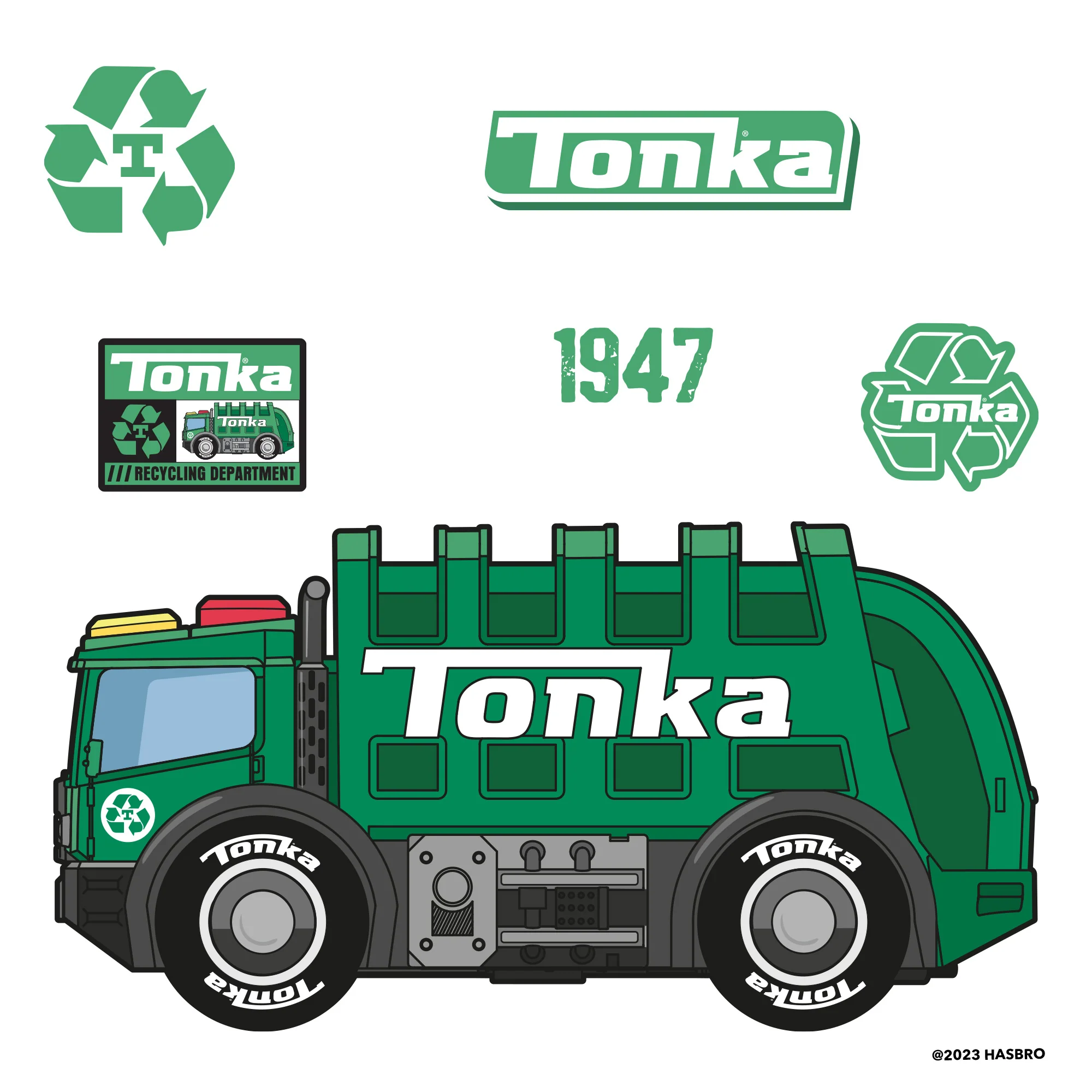 Garbage Truck - RealBig Classic Collection - Official Hasbro - Reusable Vinyl Wall Decals - Image 3