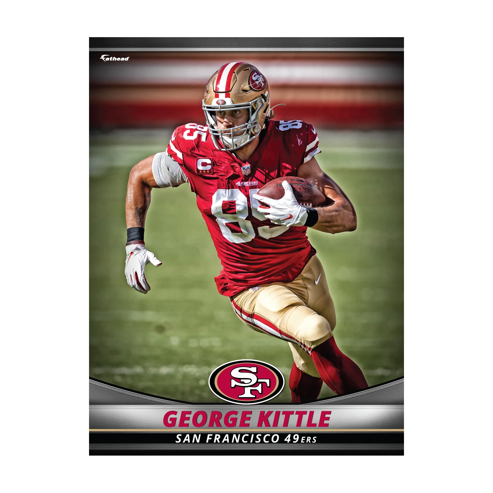 George Kittle - GameStars Series - Peel & Stick Poster - Official NFL - San Francisco 49ers - Reusable Vinyl Wall Decal