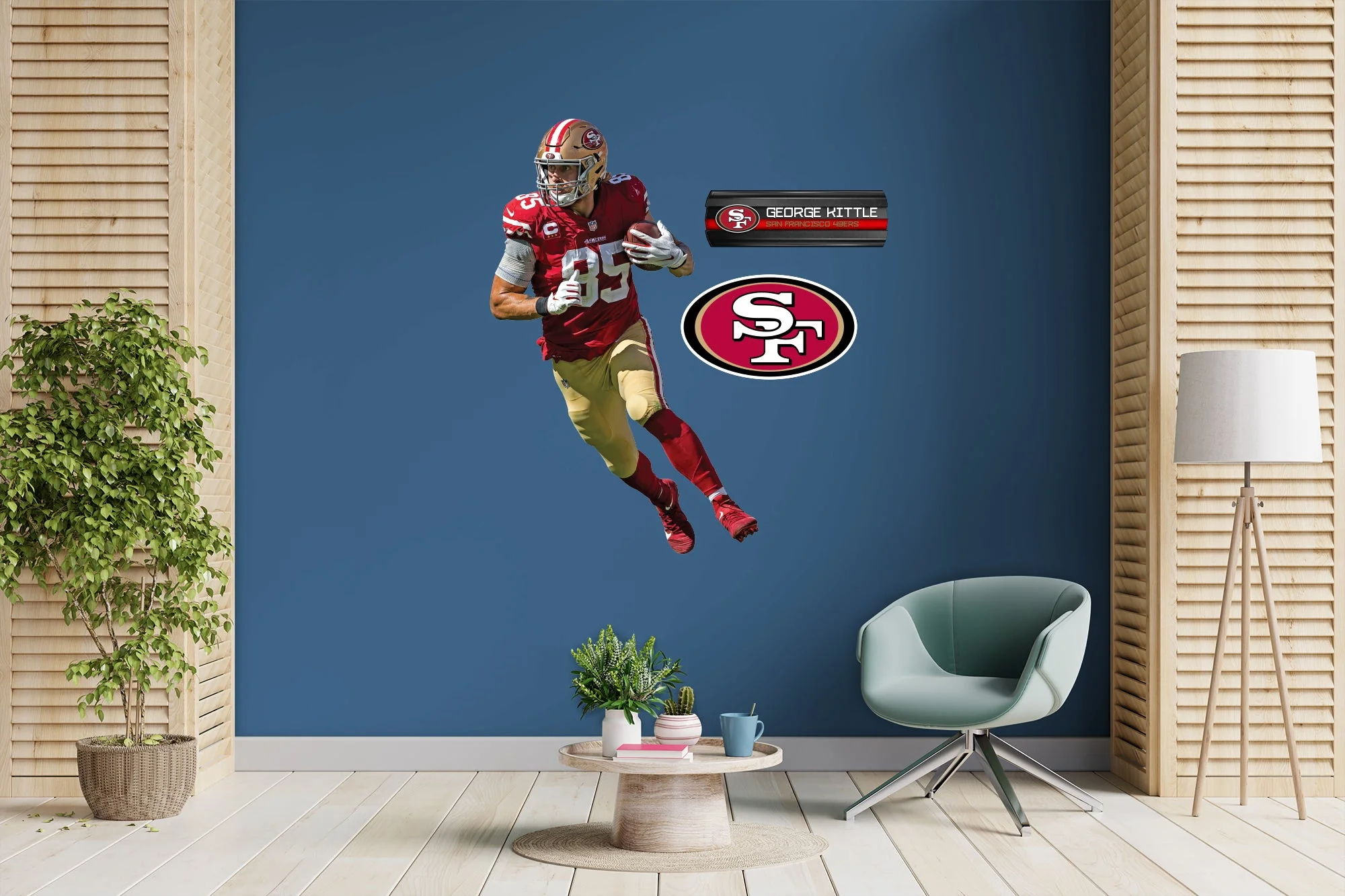 George Kittle - RealBig Collection - Official NFL - San Francisco 49ers - Reusable Vinyl Wall Decals #2 - Image 2
