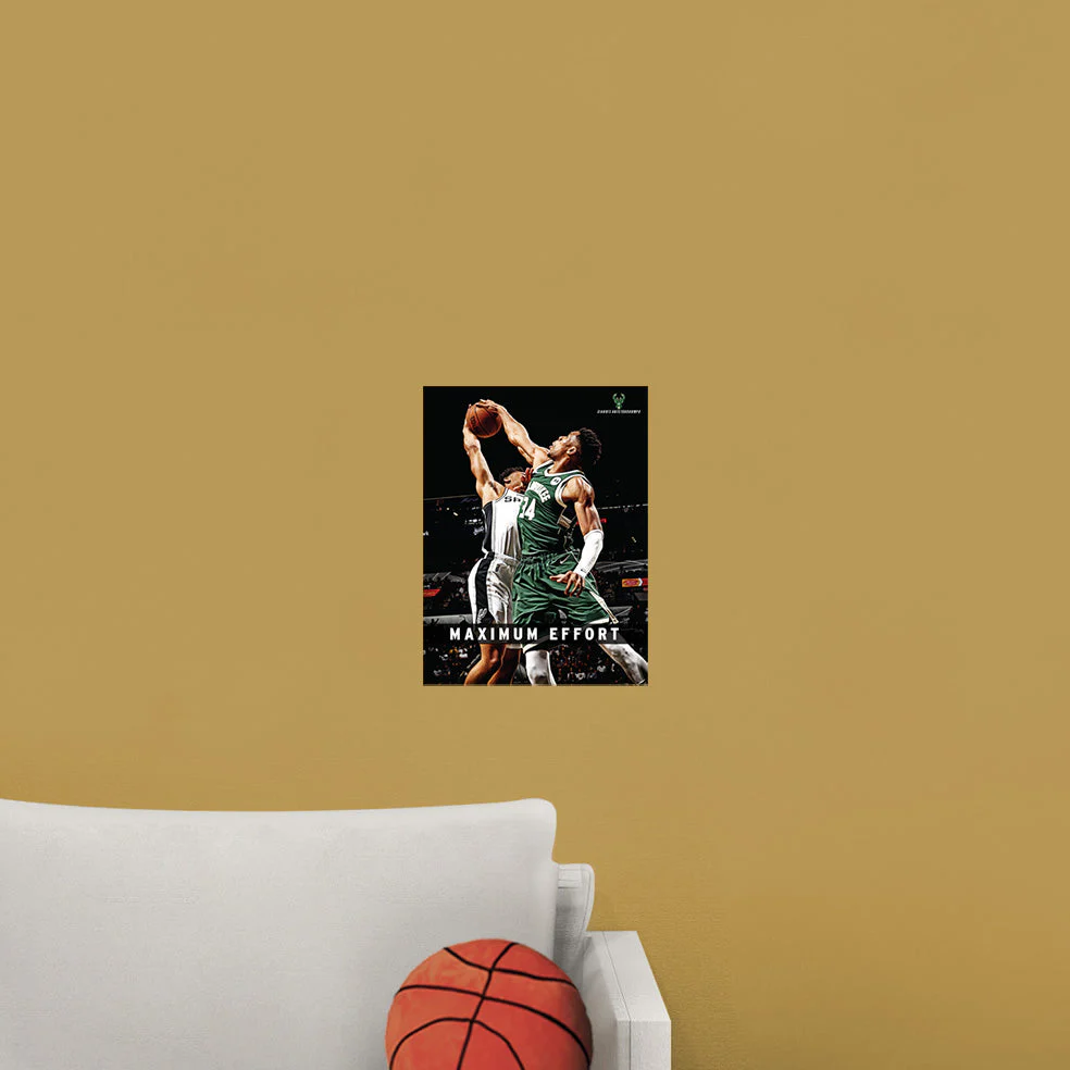 Giannis Antetokounmpo - Block - Motivational - Peel & Stick Poster - Official NBA - Milwaukee Bucks - Reusable Vinyl Wall Decal - Image 5