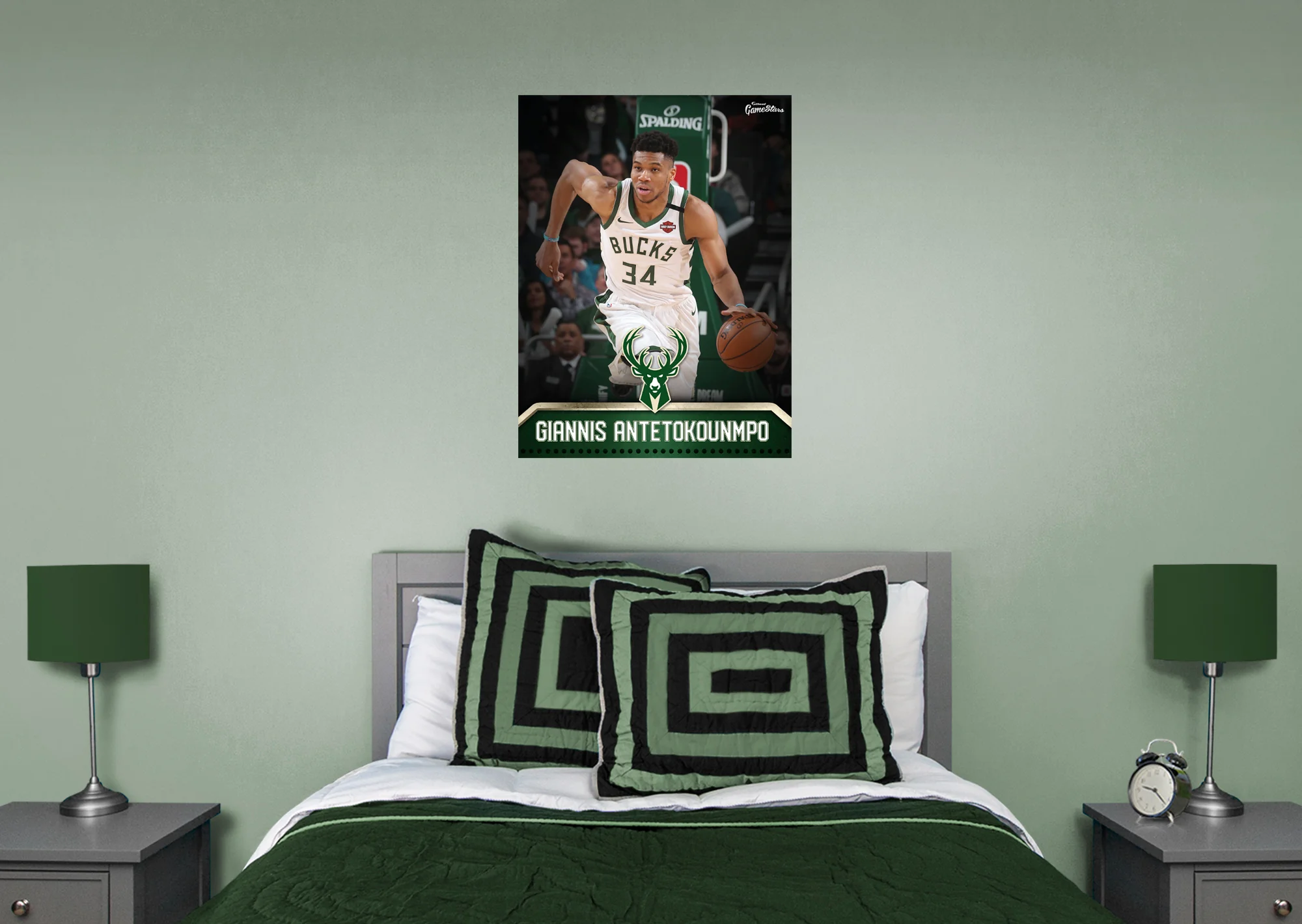 Giannis Antetokounmpo - GameStars Series - Peel & Stick Poster - Official NBA - Milwaukee Bucks - Reusable Vinyl Wall Decal - Image 3