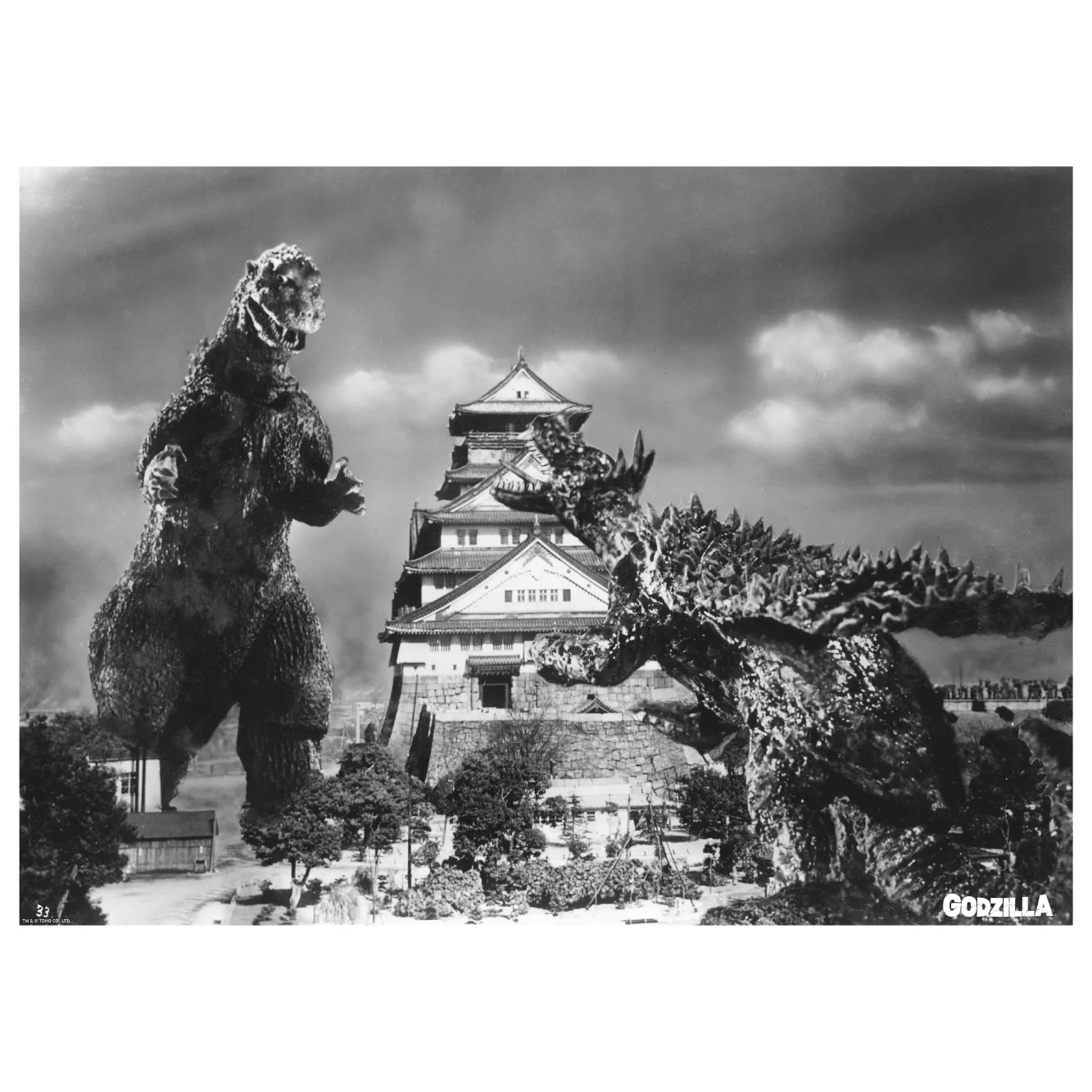 Godzilla - Movie Scene - Peel & Stick Poster - Official Toho - Godzilla Raids Again - Reusable Vinyl Wall Decal