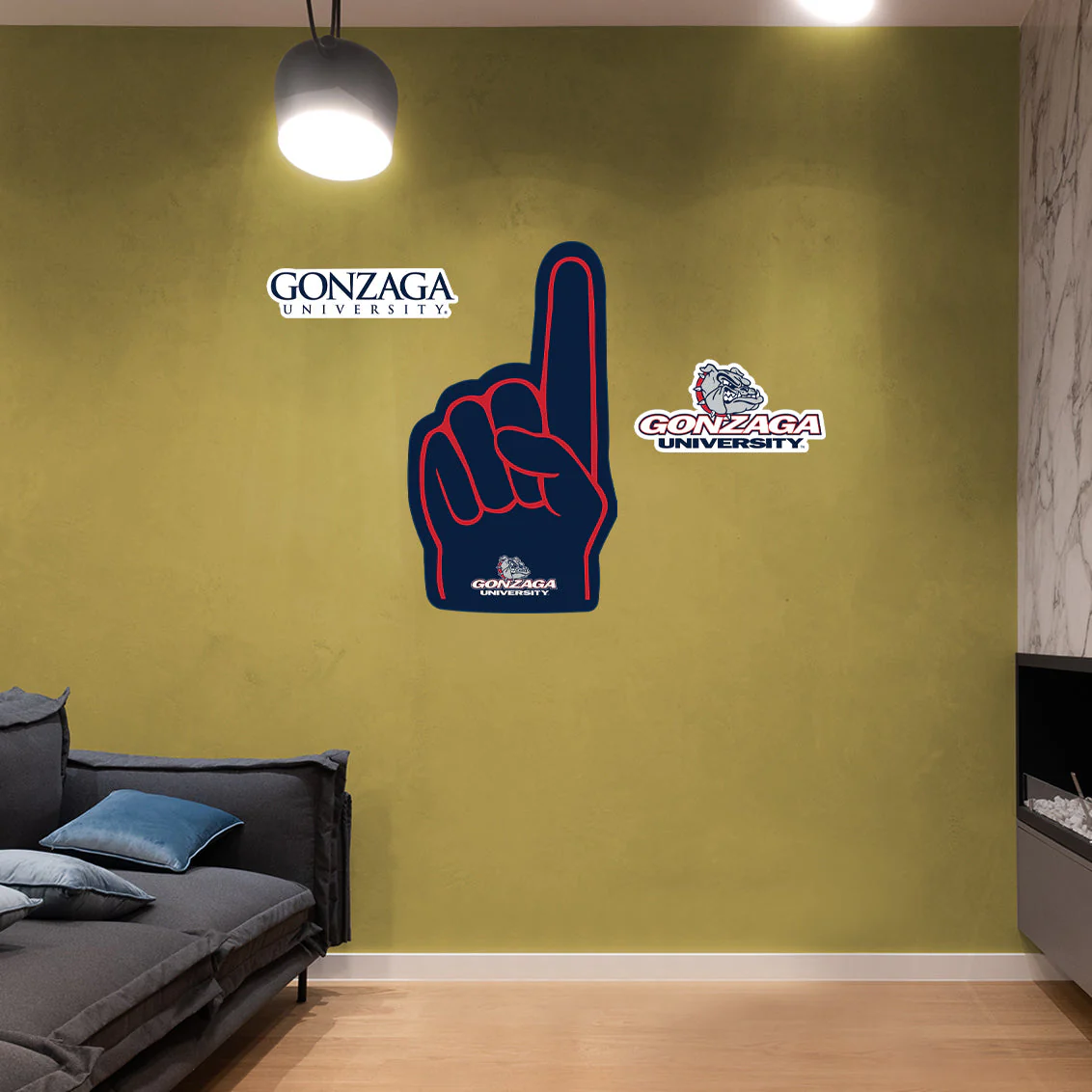 Gonzaga Bulldogs - RealBig Foam Finger Collection - Official NCAA - Reusable Vinyl Wall Decals - Image 10
