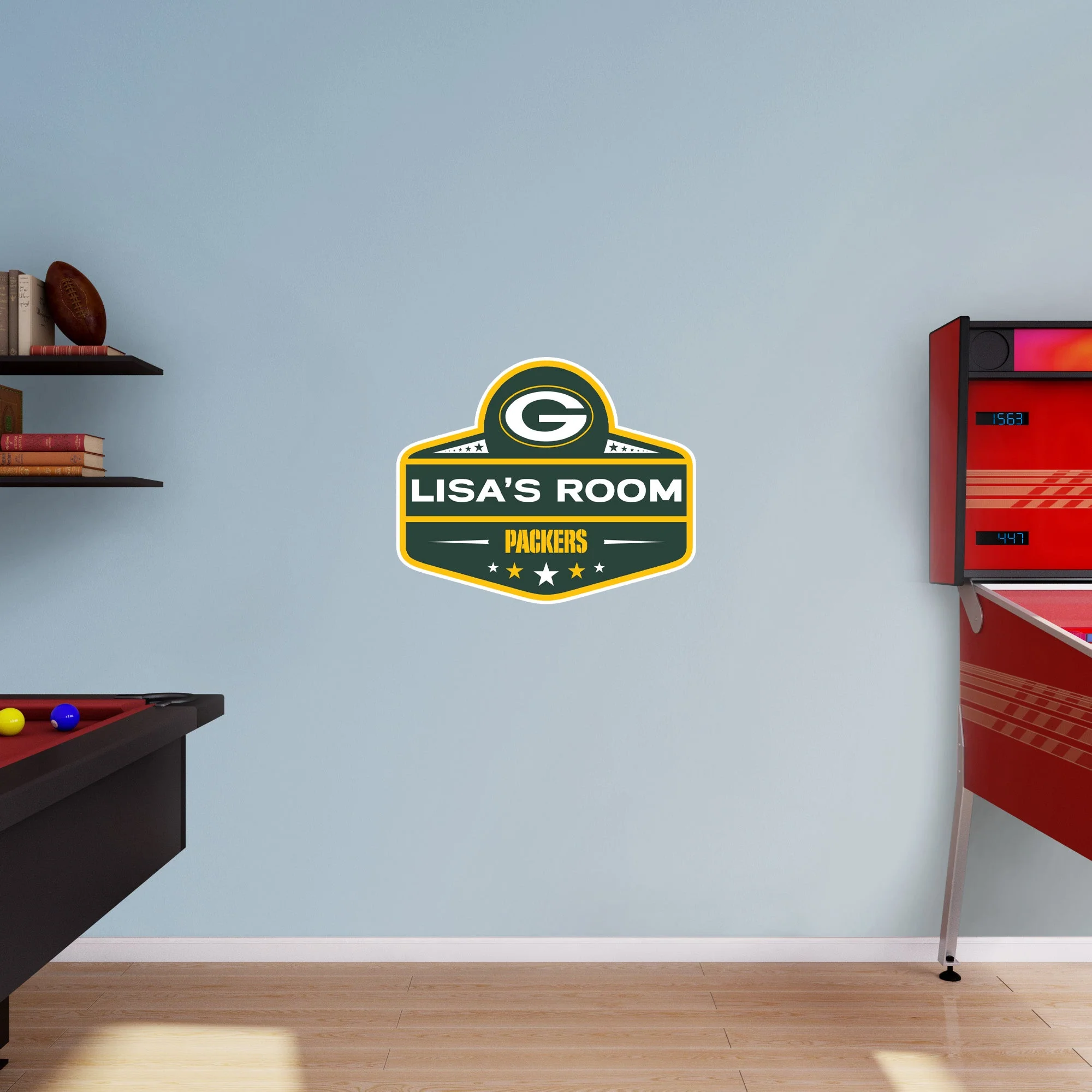 Green Bay Packers - Badge - With Personalized Name - Official NFL - Reusable Vinyl Transfer Decal #2 - Image 4
