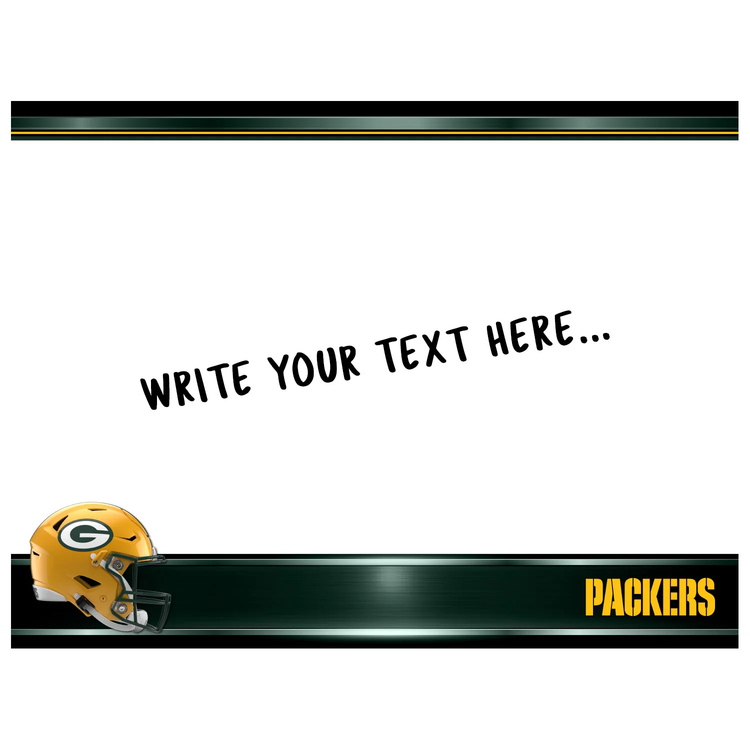 Green Bay Packers - Helmet - Dry Erase Whiteboard - Official NFL - Reusable Vinyl Wall Decal - Image 2