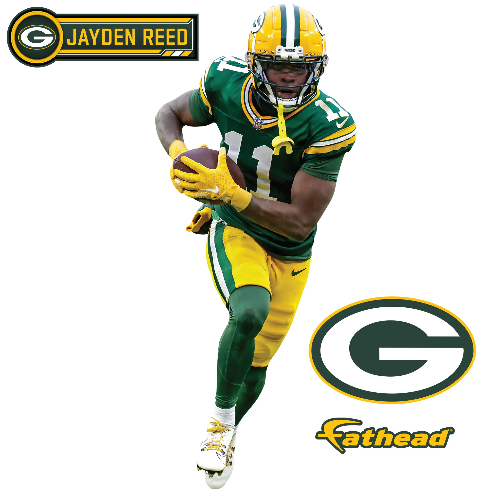 Jayden Reed - RealBig Collection - Official NFL - Green Bay Packers - Reusable Vinyl Wall Decals - Image 9