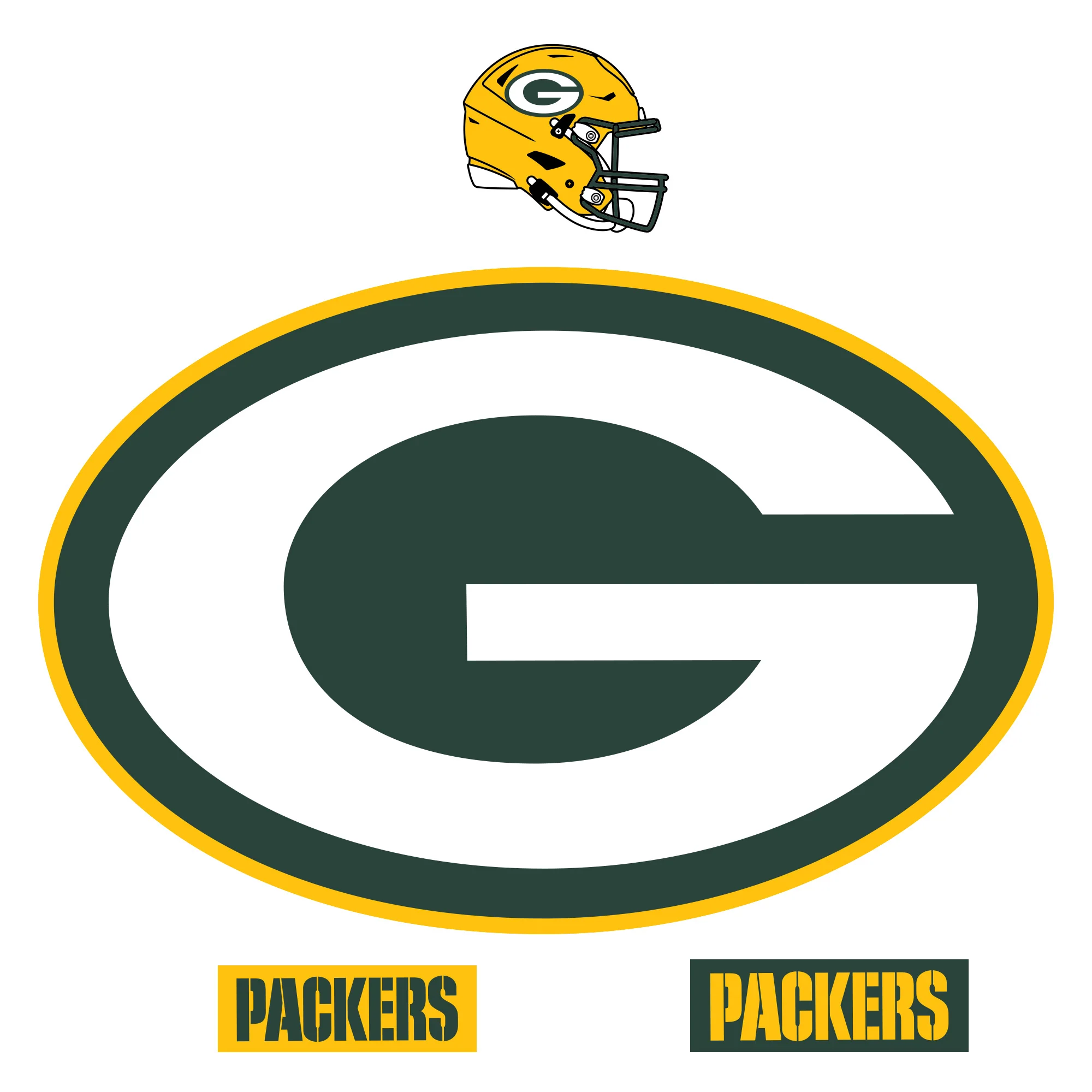 Green Bay Packers - RealBig Logo Collection - Official NFL - Reusable Vinyl Wall Decals - Image 2