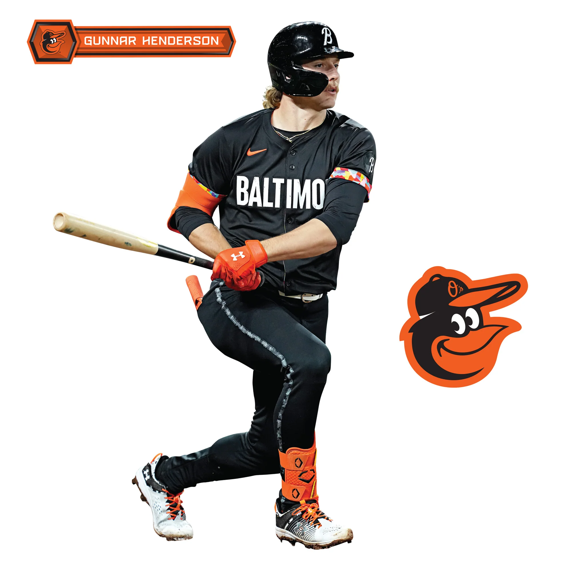 Gunnar Henderson - RealBig City Connect Collection - Official MLB - Baltimore Orioles - Reusable Vinyl Wall Decals - Image 8