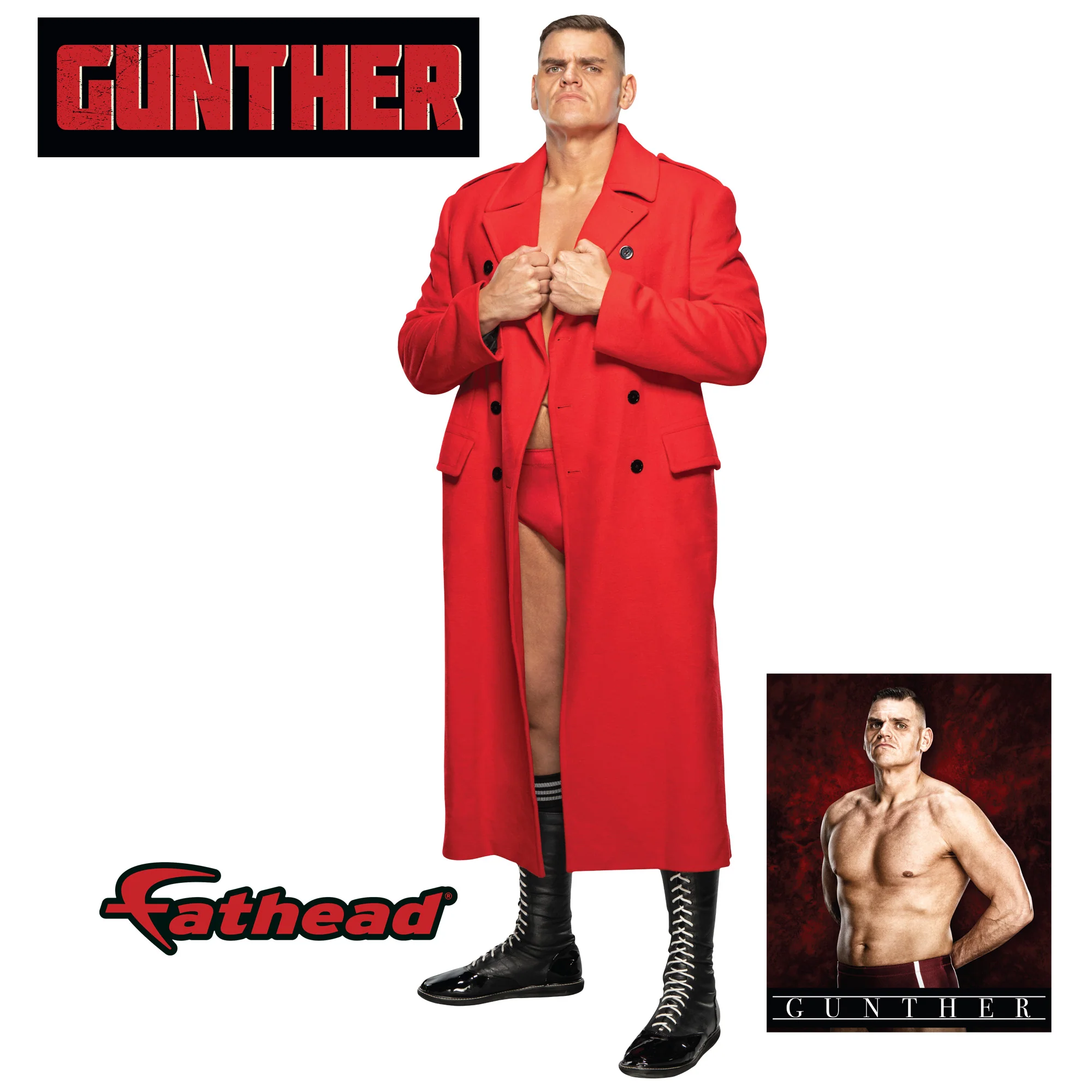Gunther - RealBig Collection - Official WWE - Reusable Vinyl Wall Decals - Image 13
