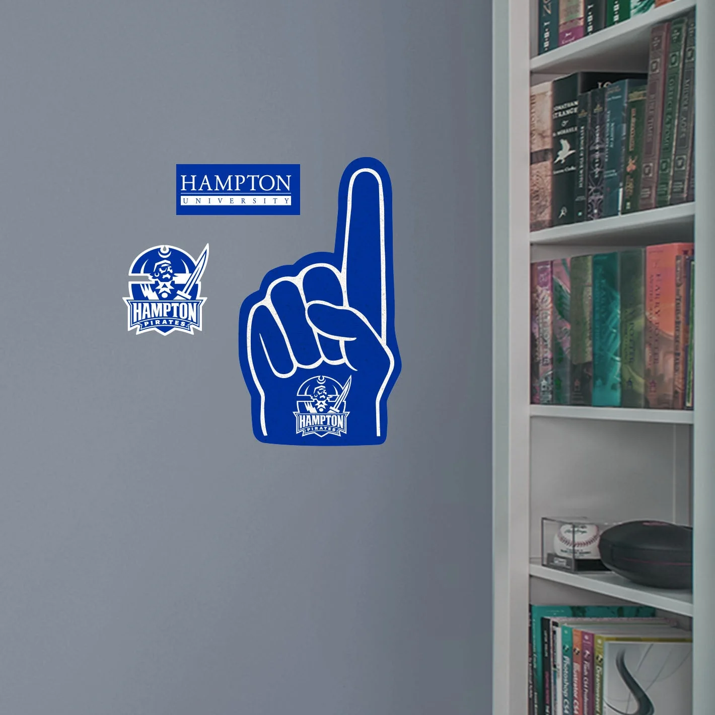 Hampton Pirates - RealBig Foam Finger Collection - Official NCAA - Reusable Vinyl Wall Decals - Image 5