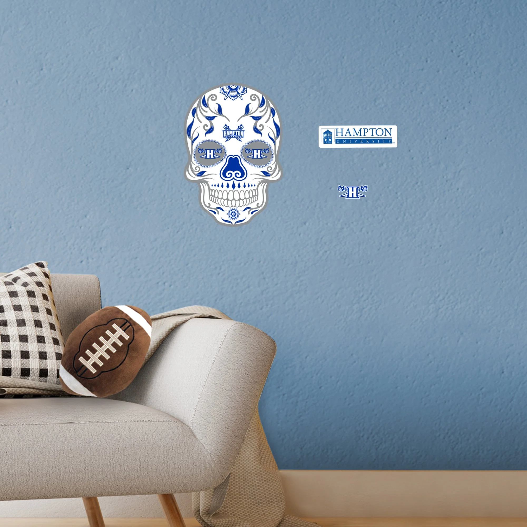 Hampton Pirates - RealBig Sugar Skull Collection - Official NCAA - Reusable Vinyl Wall Decals - Image 6