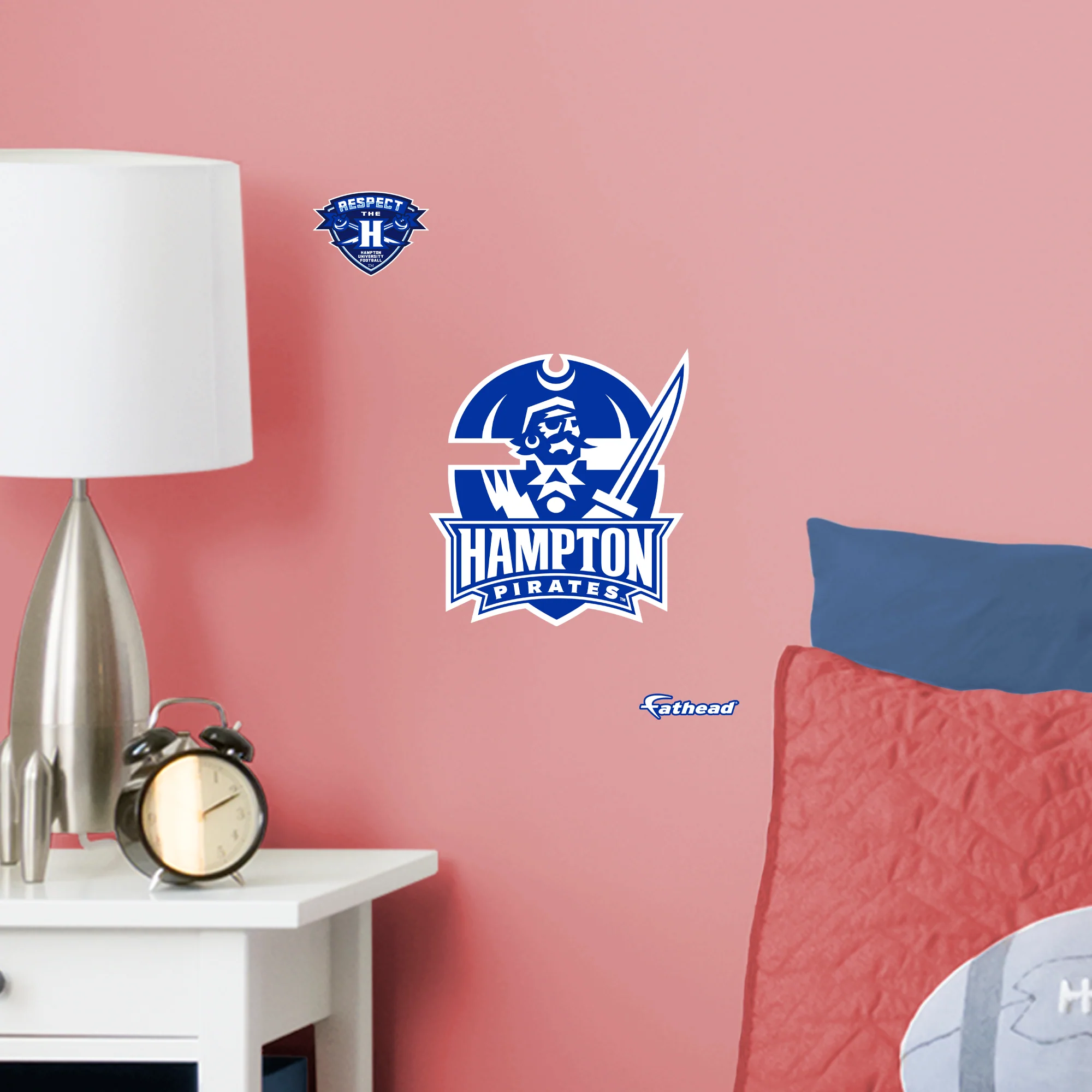 Hampton University - RealBig Logo Collection - Official NCAA - Reusable Vinyl Wall Decals - Image 2