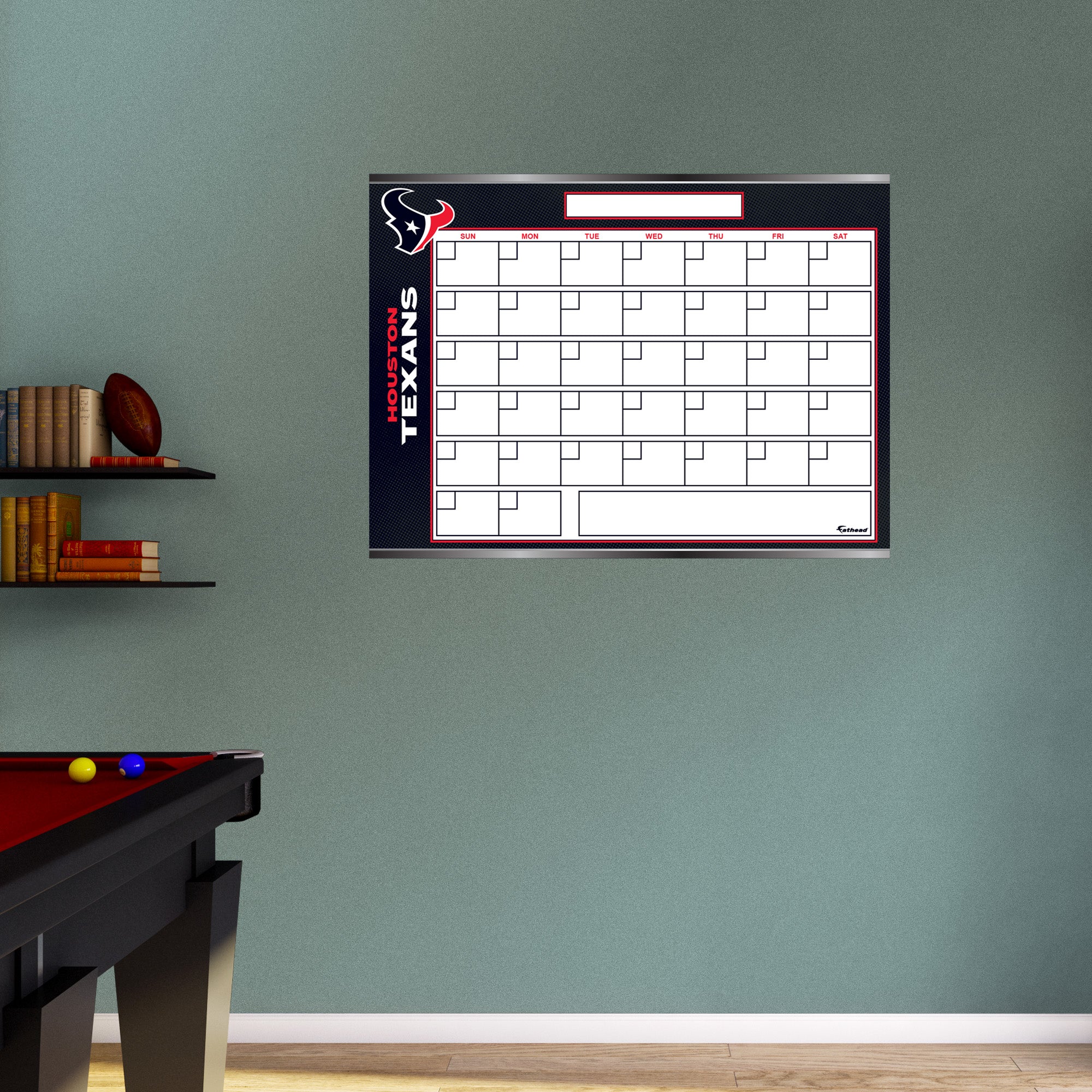 Houston Texans - Dry Erase Calendar - Official NFL - Reusable Vinyl Wall Decal - Image 4