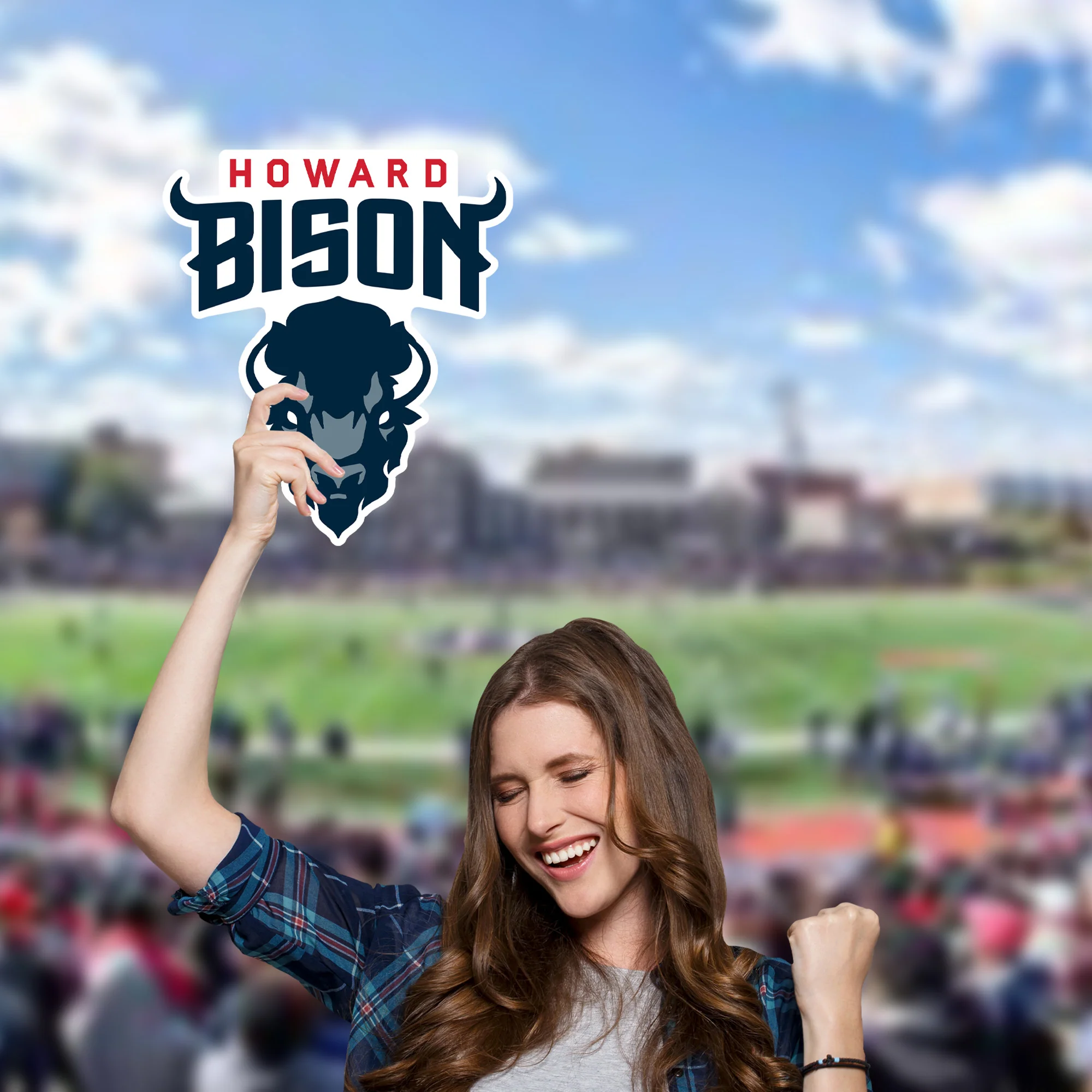 Howard Bison Logo - Big Head - Official NCAA - Foam Core Cutout - Image 4