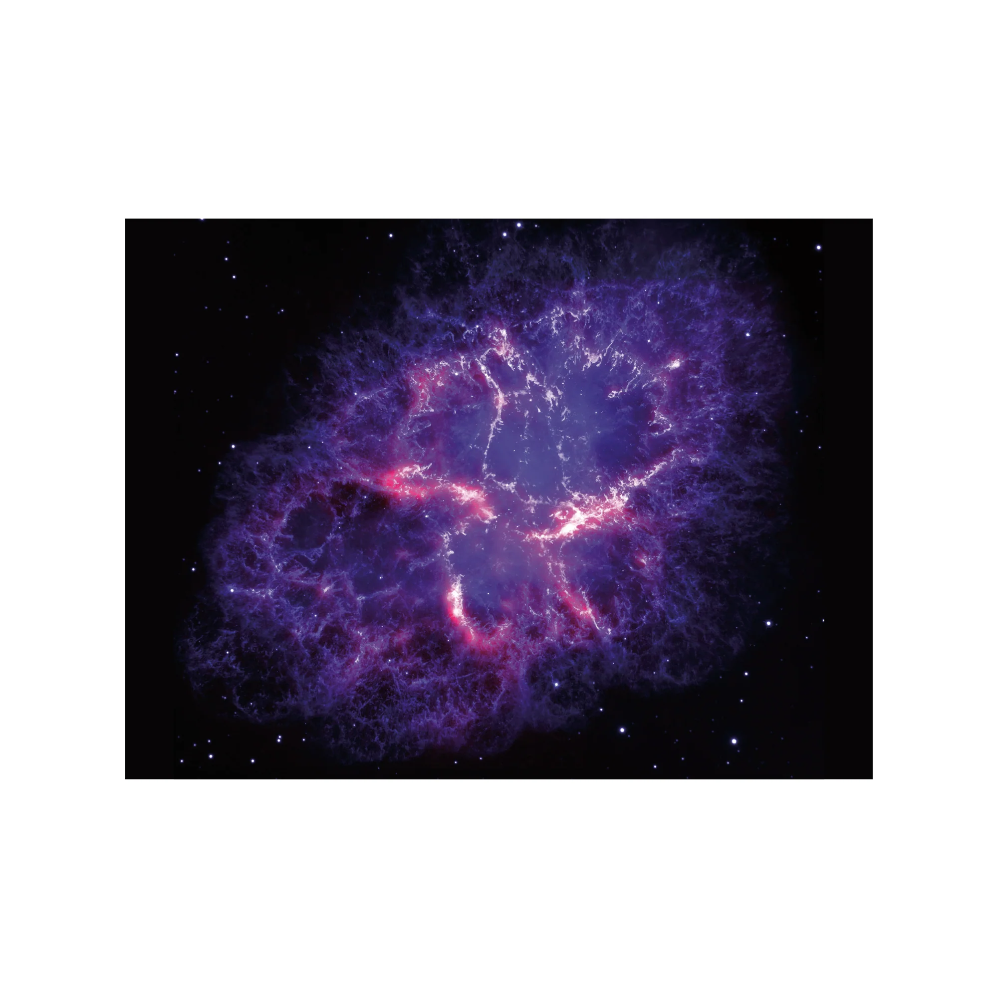 Hubble Crab Nebula - Peel & Stick Poster - Official NASA - Reusable Vinyl Wall Decal