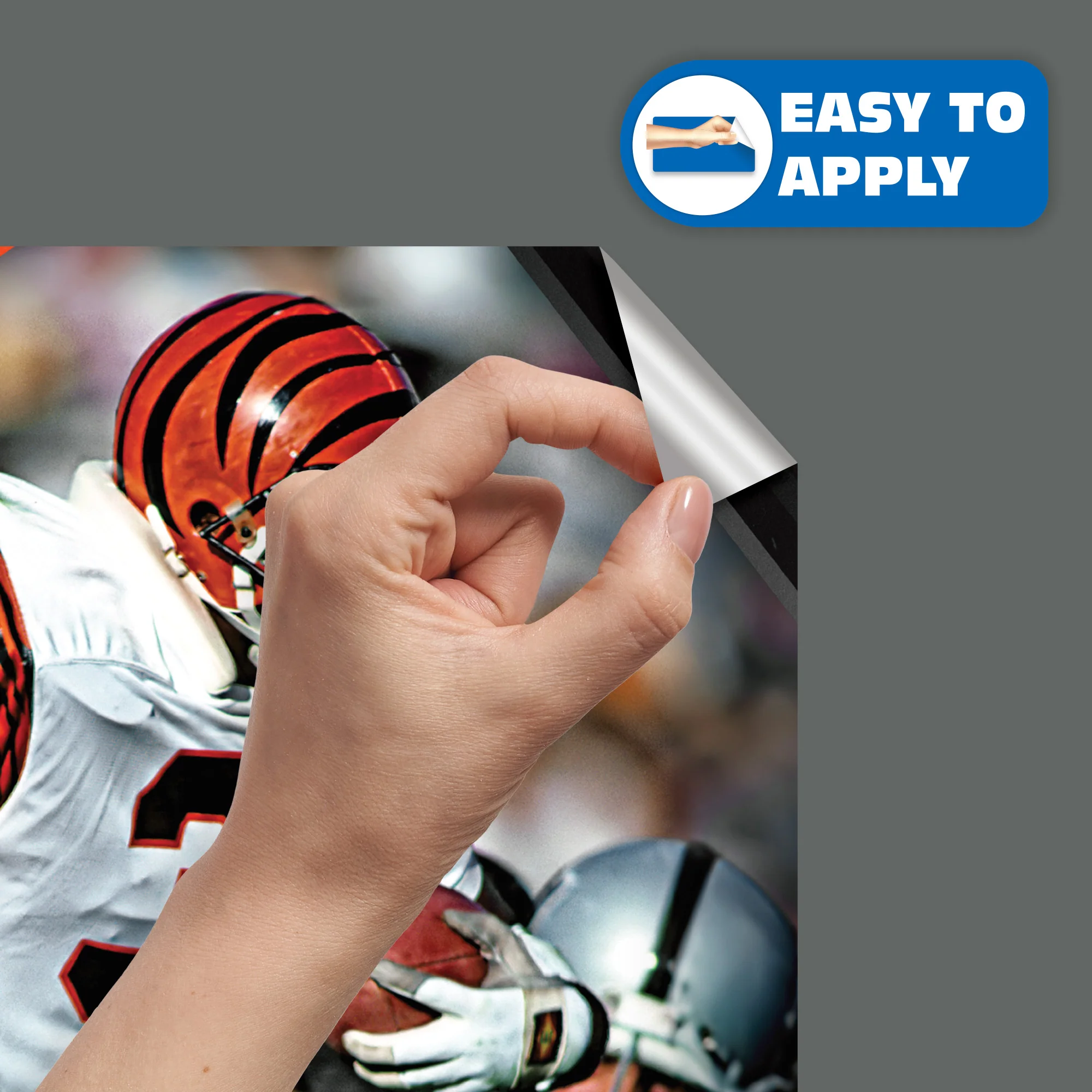 Ickey Woods - RealBig Legend Collection - Official NFL - Cincinnati Bengals - Reusable Vinyl Wall Decals - Image 4