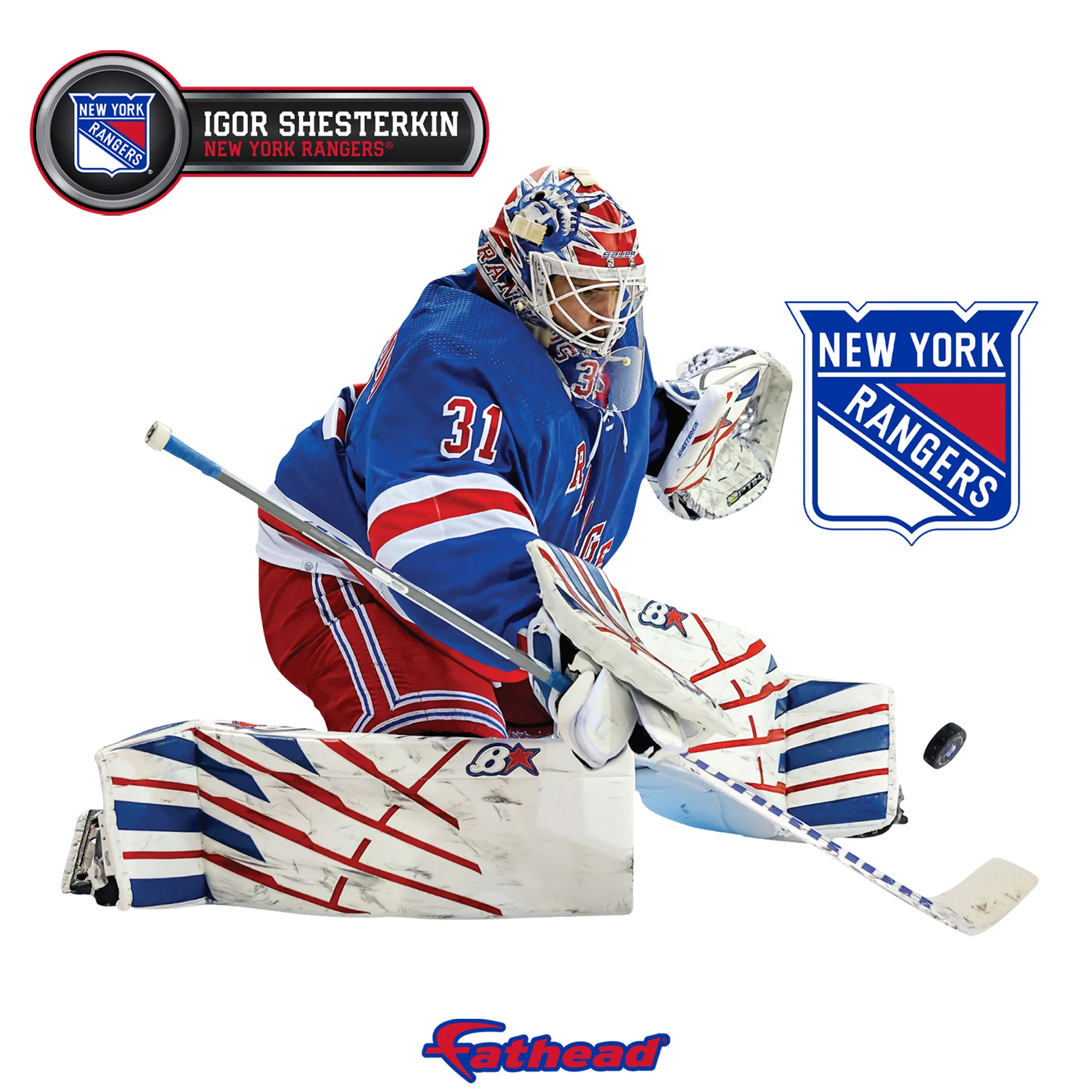 Igor Shesterkin - RealBig Collection - Official NHL - New York Rangers - Reusable Vinyl Wall Decals #3 - Image 7