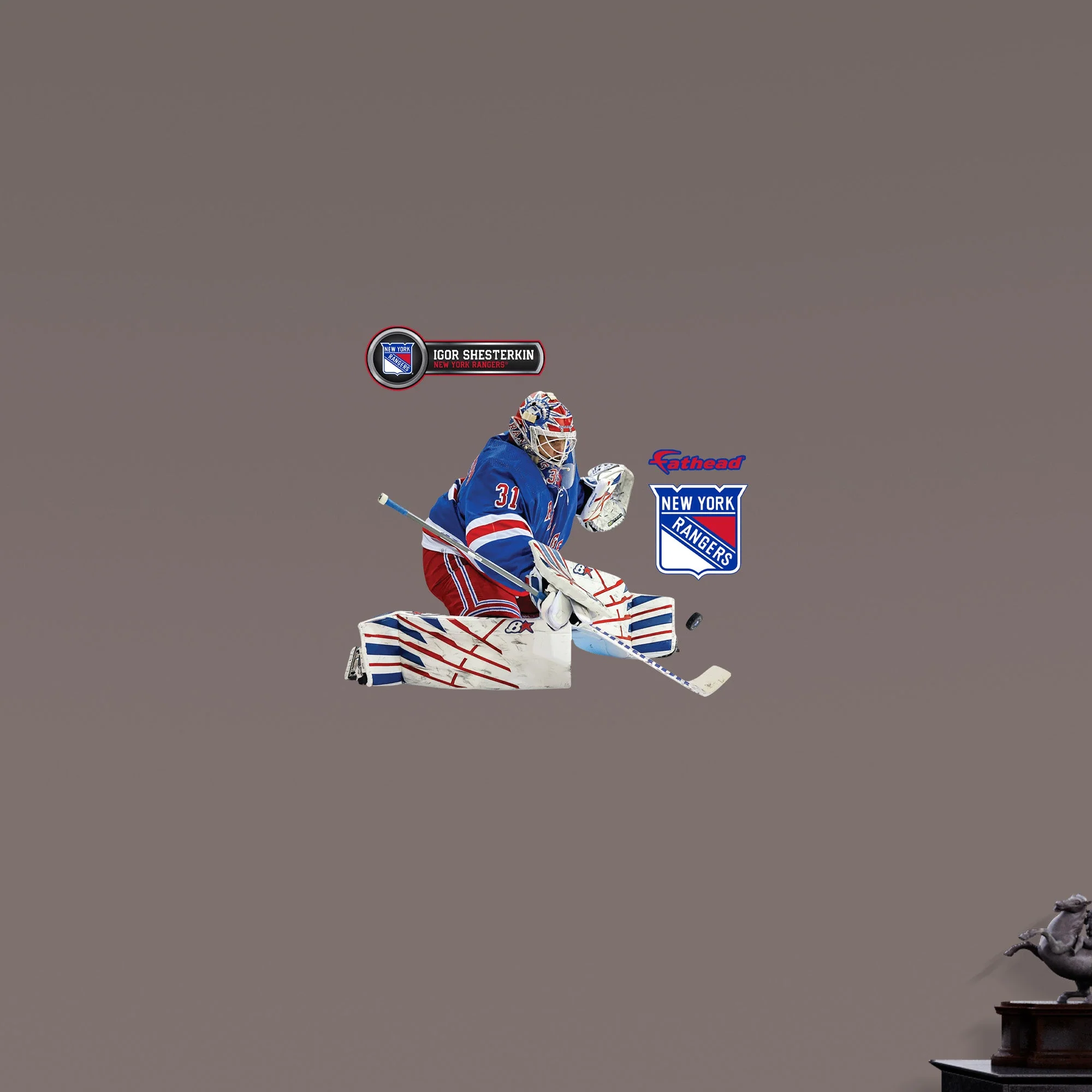 Igor Shesterkin - RealBig Collection - Official NHL - New York Rangers - Reusable Vinyl Wall Decals #3 - Image 8