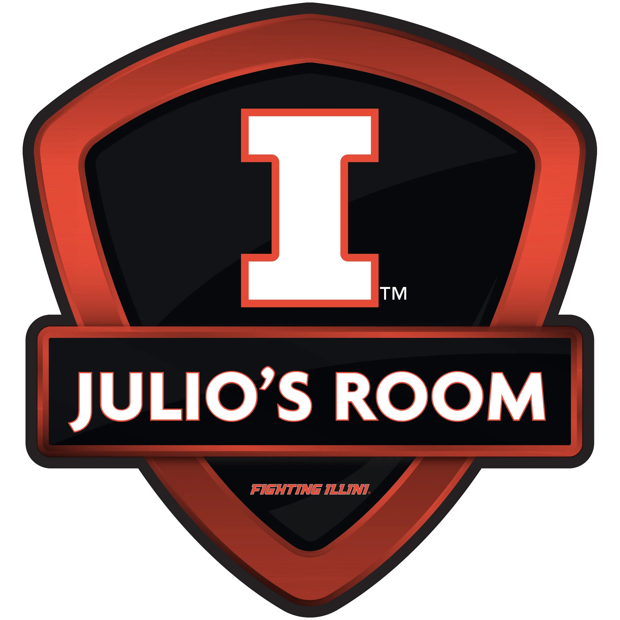 Illinois Fighting Illini - Badge - With Personalized Name - Official NCAA - Vinyl Transfer Decal - Image 2