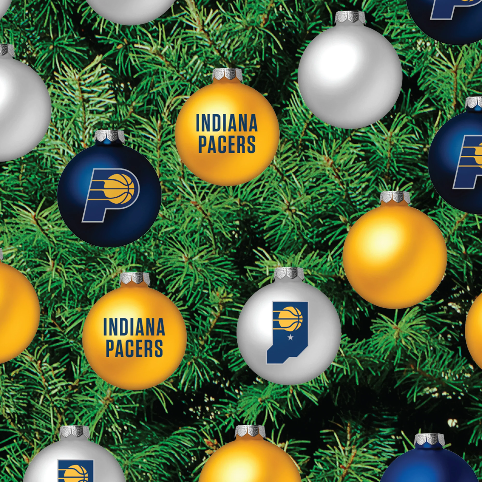 Indiana Pacers - Decorate Your Own Christmas Tree - Official NBA - Reusable Vinyl Wall Decals - Image 5