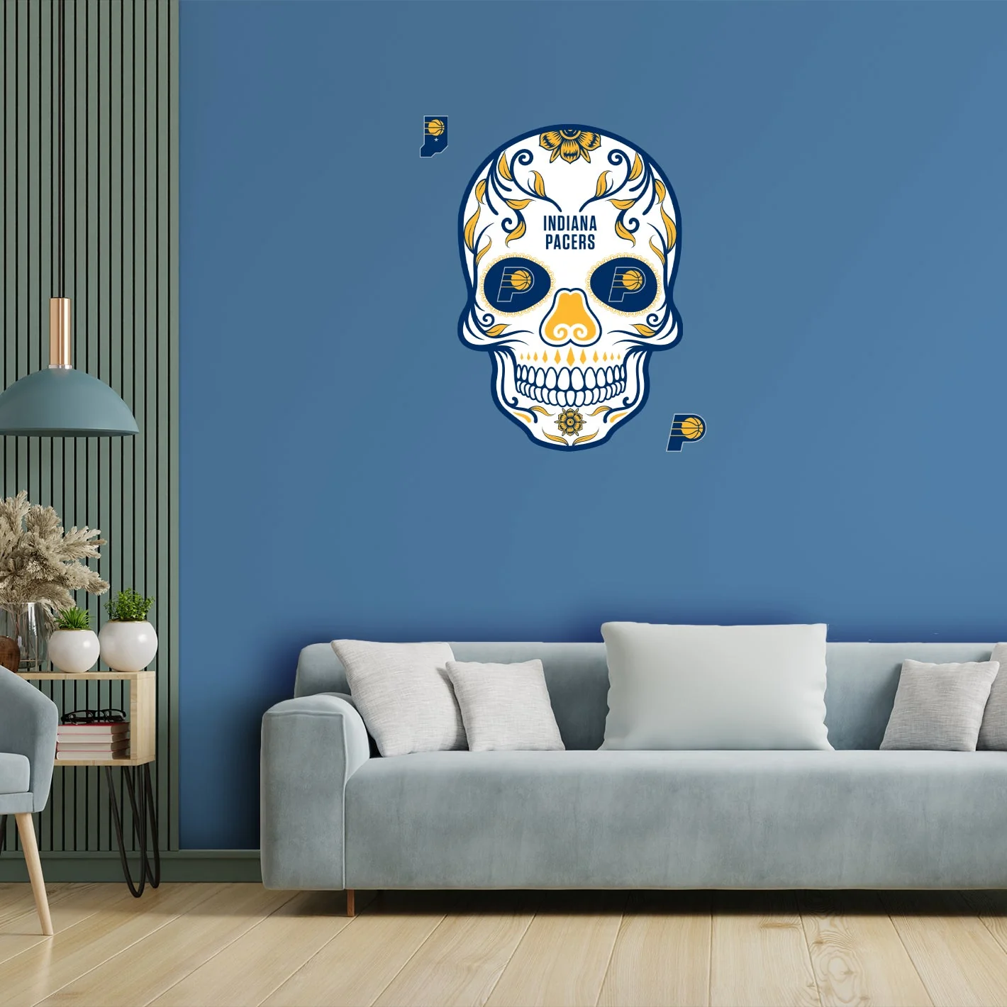 Indiana Pacers - RealBig Sugar Skull Collection - Official NBA - Reusable Vinyl Wall Decals - Image 3