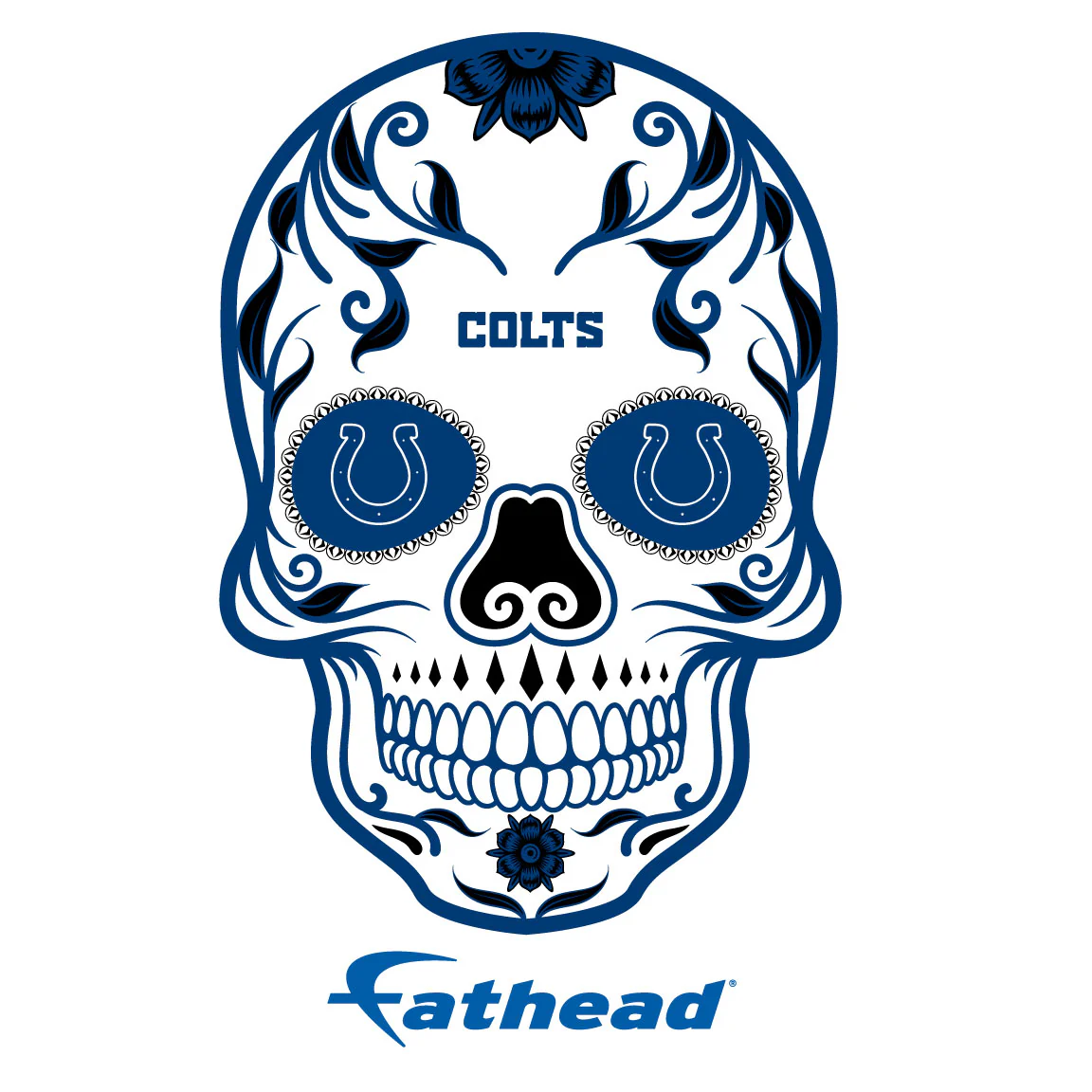 Indianapolis Colts - 5 Skull Minis (Mixed Sizes) - Official NFL - Reusable Vinyl Decals - Image 3