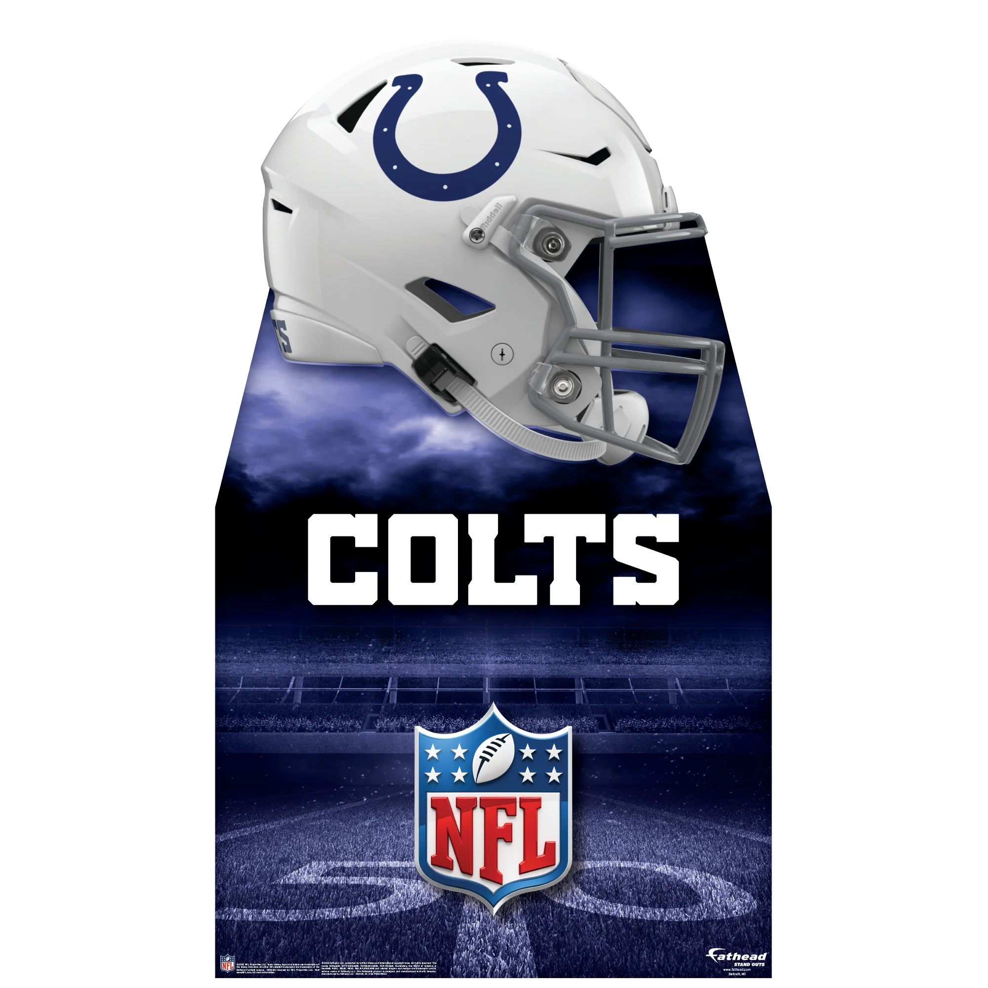 Indianapolis Colts Helmet - Life-Size Stand Out - Official NFL - Foam Core Cutout - Image 2