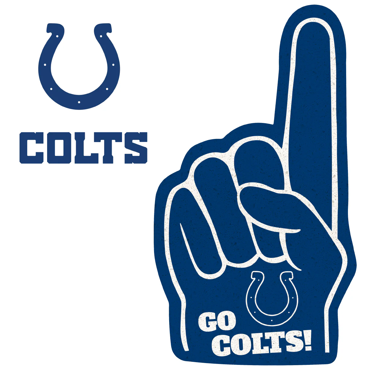 Indianapolis Colts - RealBig Foam Finger Collection - Official NFL - Reusable Vinyl Wall Decals - Image 3