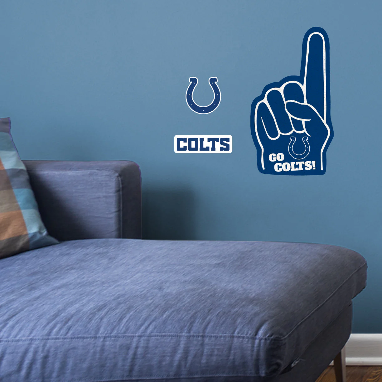 Indianapolis Colts - RealBig Foam Finger Collection - Official NFL - Reusable Vinyl Wall Decals - Image 6