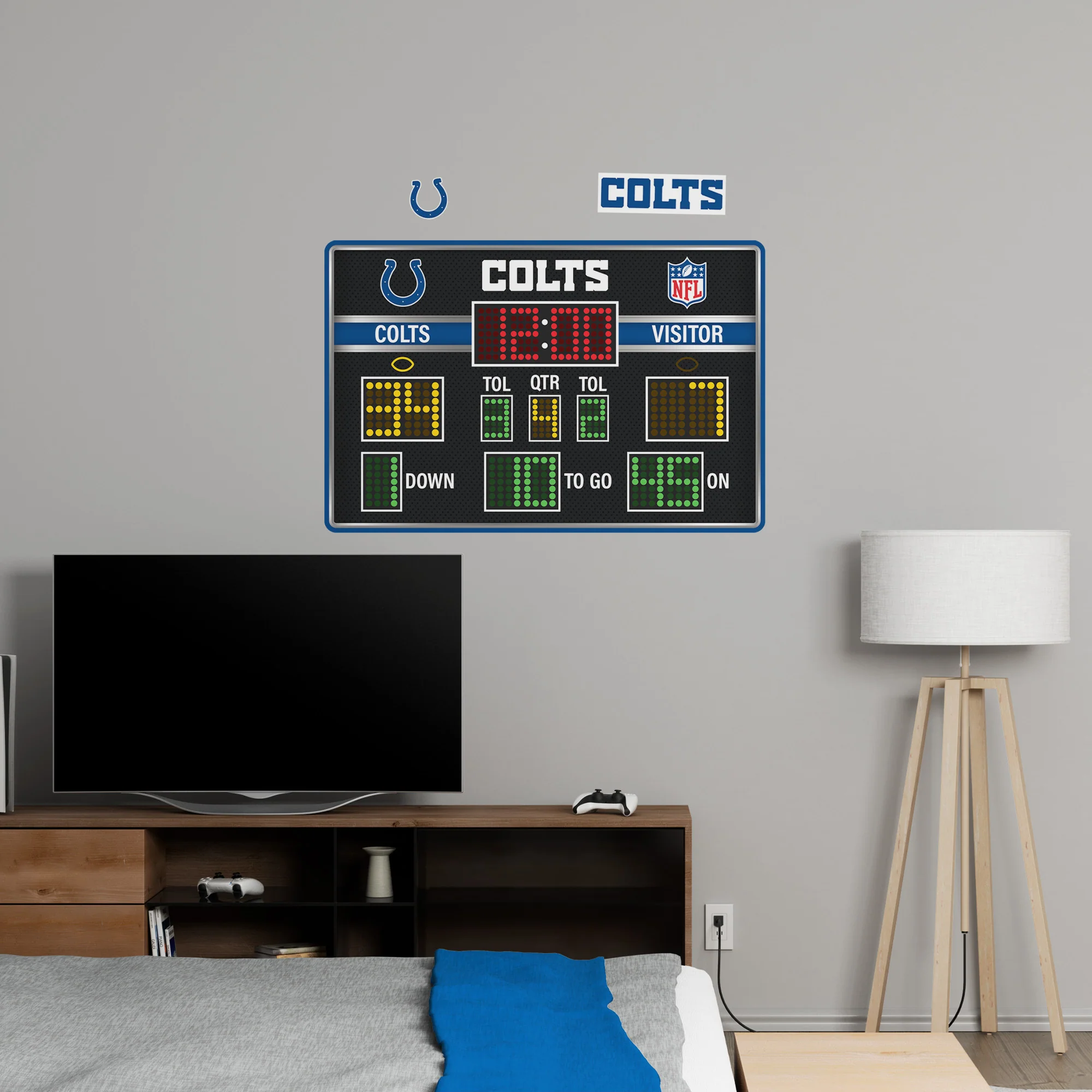 Indianapolis Colts - RealBig Scoreboard Collection - Official NFL - Reusable Vinyl Wall Decals - Image 4