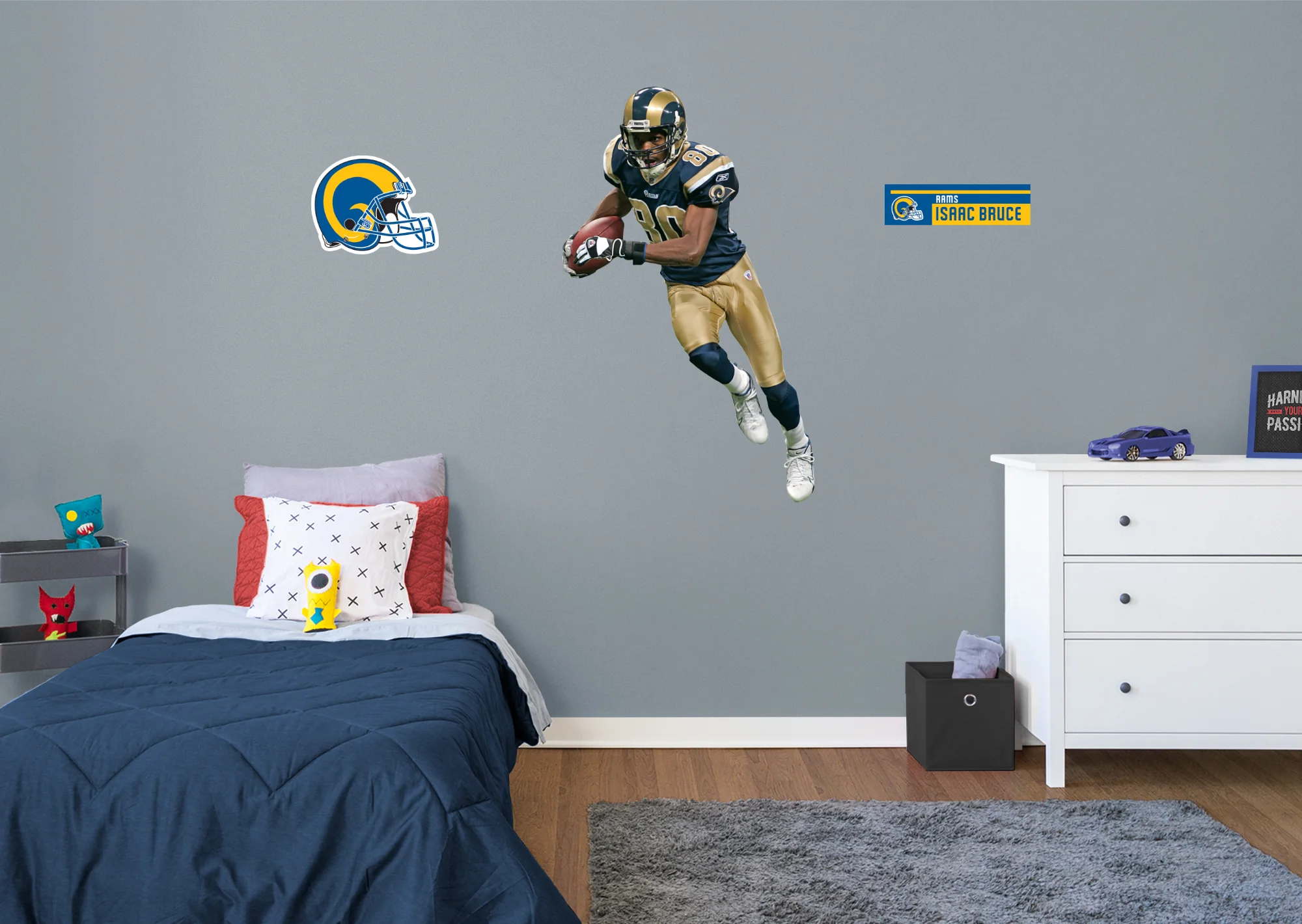 Isaac Bruce Legend - RealBig Collection - Official NFL - St. Louis Rams - Reusable Vinyl Wall Decals - Image 2