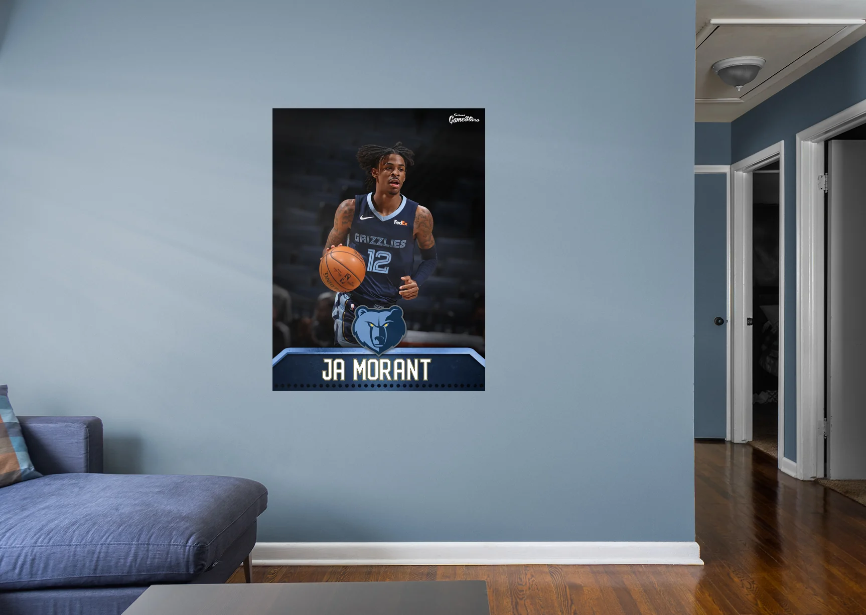 Ja Morant - GameStars Series - Peel & Stick Poster - Official NBA - Memphis Grizzlies - Reusable Vinyl Wall Decal - Image 2