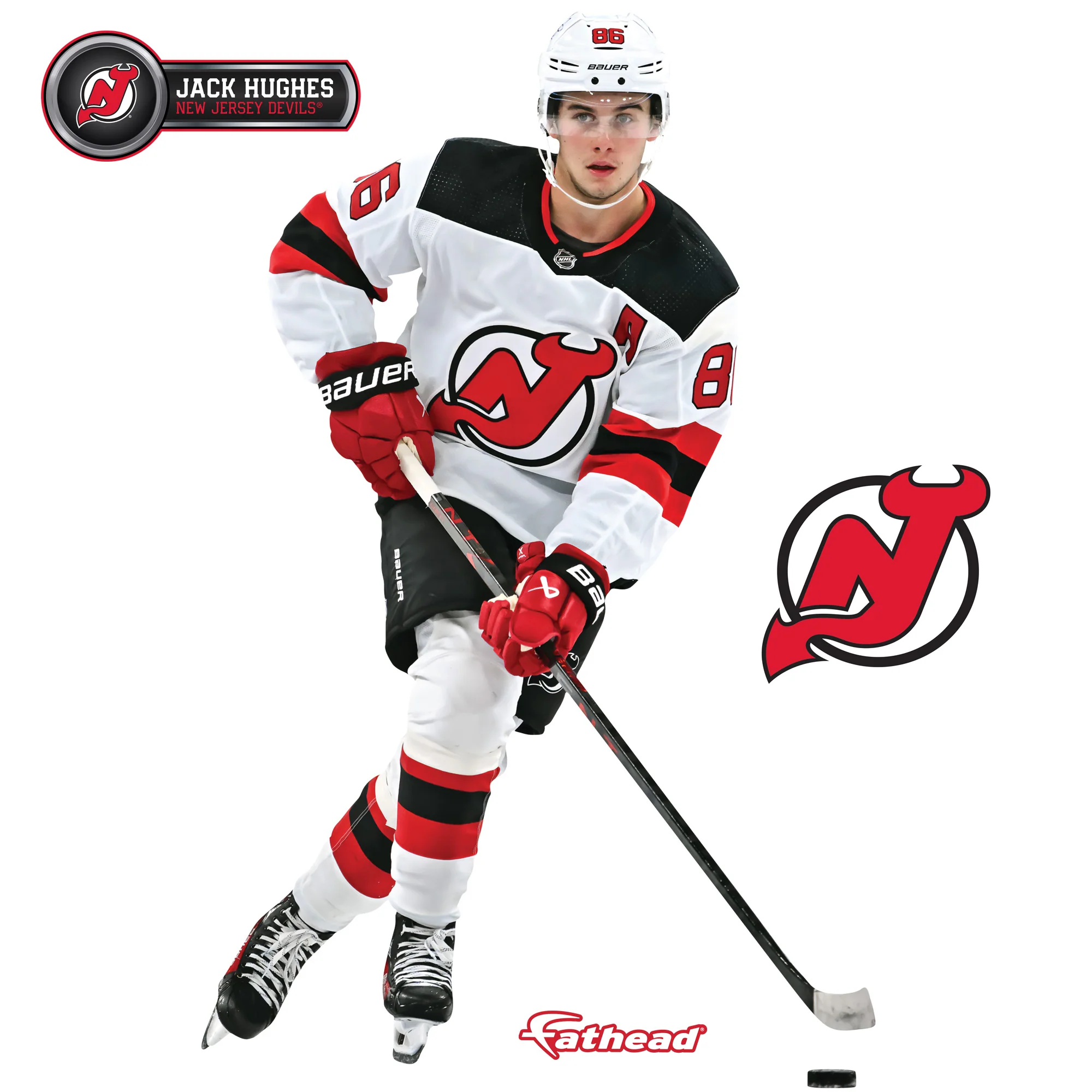 Jack Hughes - RealBig Collection - Official NHL - New Jersey Devils - Reusable Vinyl Wall Decals #3 - Image 11