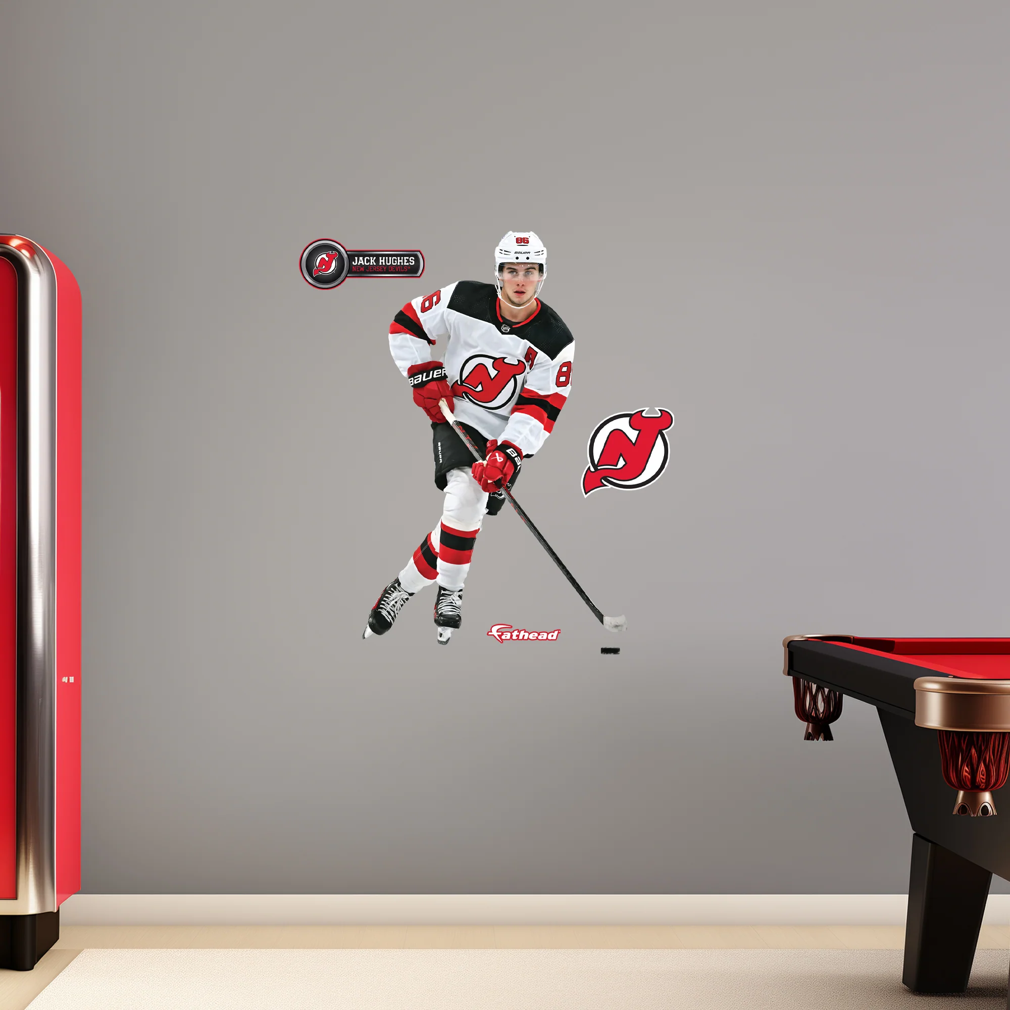 Jack Hughes - RealBig Collection - Official NHL - New Jersey Devils - Reusable Vinyl Wall Decals #3 - Image 8