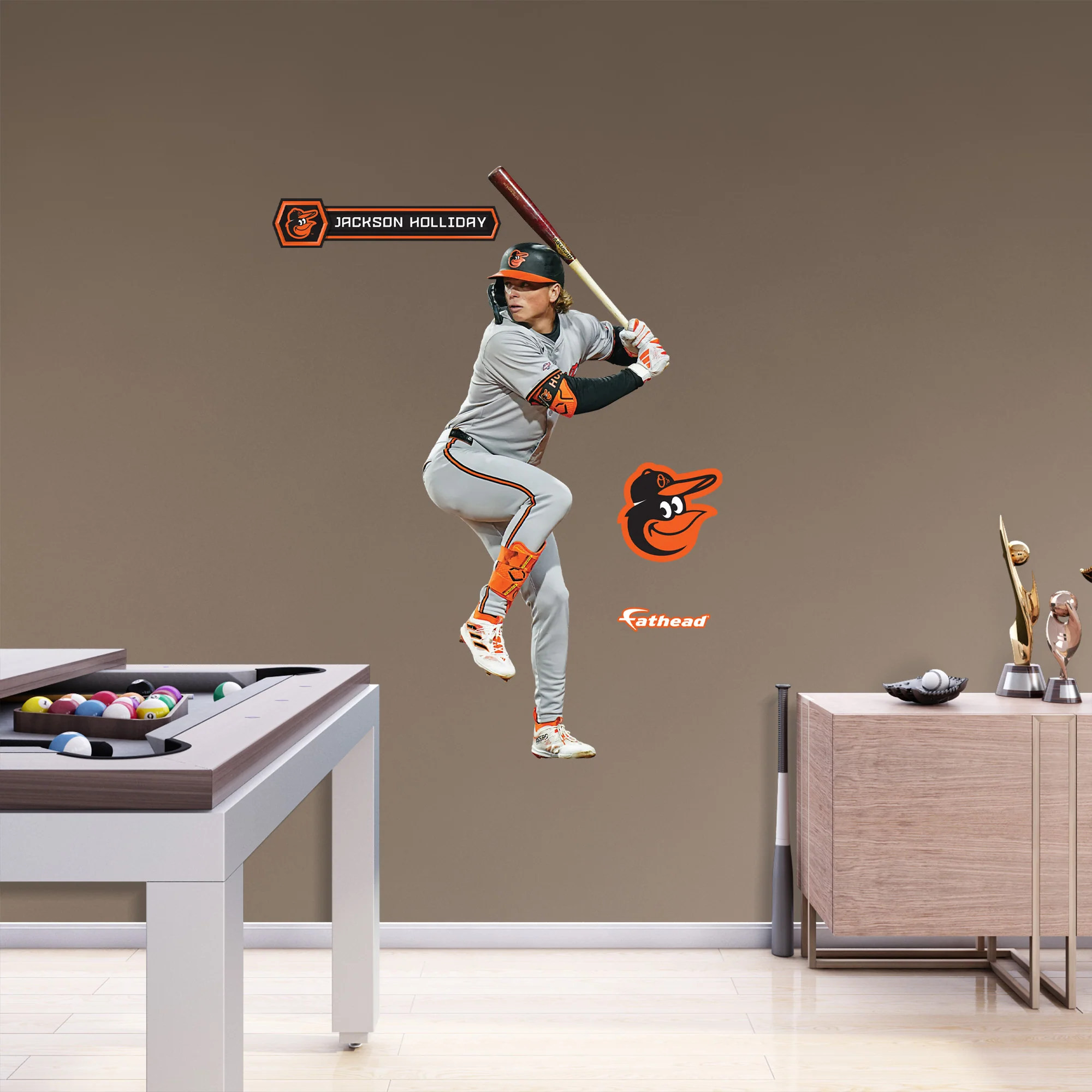 Jackson Holliday - RealBig Collection - Official MLB - Baltimore Orioles - Reusable Vinyl Wall Decals - Image 5