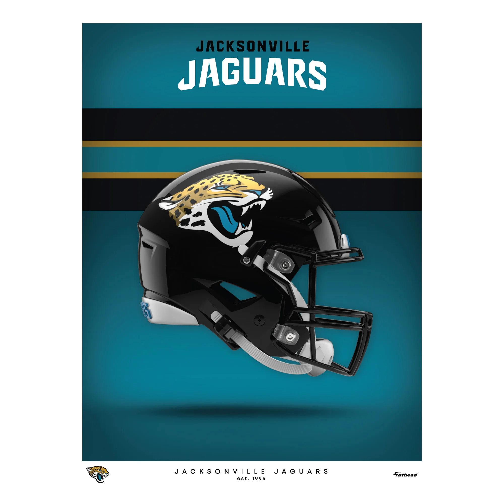 Jacksonville Jaguars - Helmet Series - Peel & Stick Poster - Official NFL - Reusable Vinyl Wall Decal - Image 2