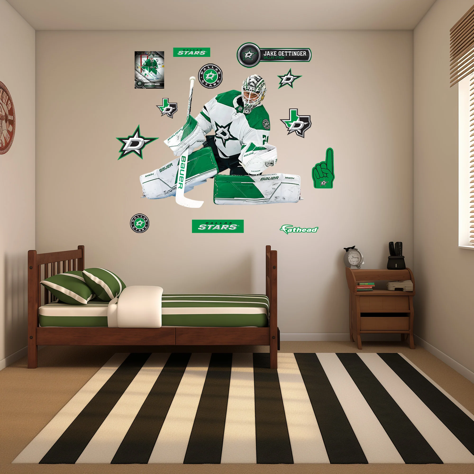 Jake Oettinger - RealBig Collection - Official NHL - Dallas Stars - Reusable Vinyl Wall Decals - Image 3