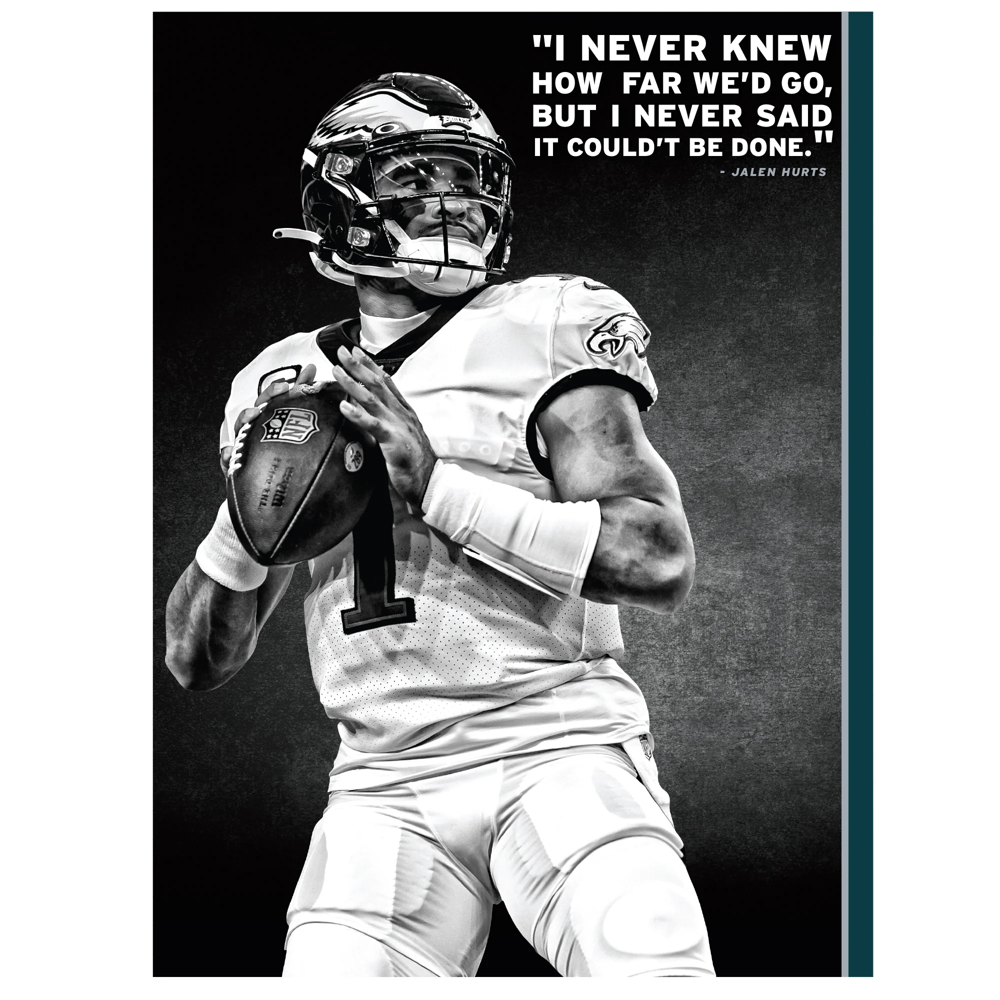 Jalen Hurts - Inspirational - Peel & Stick Poster - Official NFL - Philadelphia Eagles - Reusable Vinyl Wall Decal #2