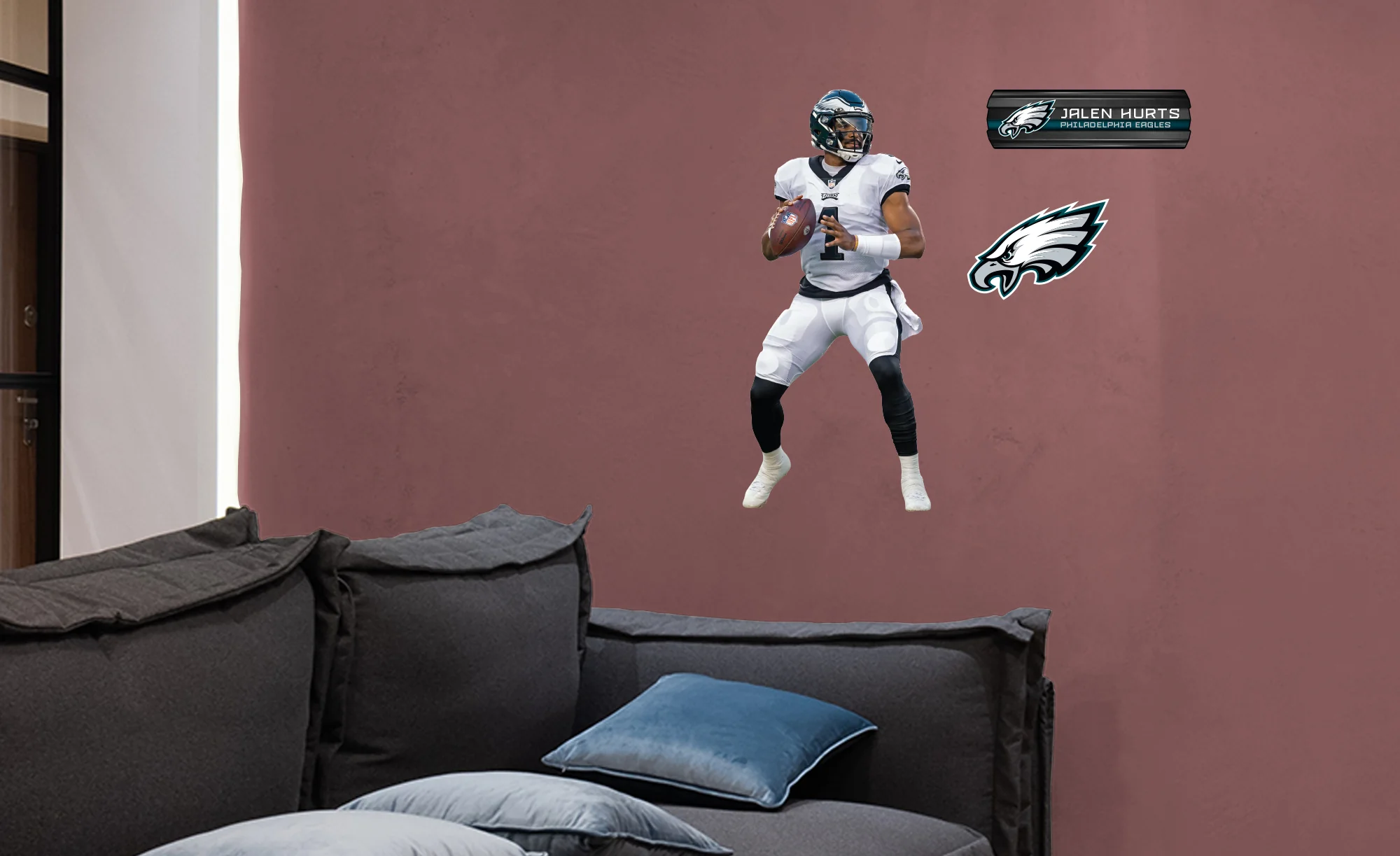 Jalen Hurts - RealBig Away Collection - Official NFL - Philadelphia Eagles - Reusable Vinyl Wall Decals - Image 3