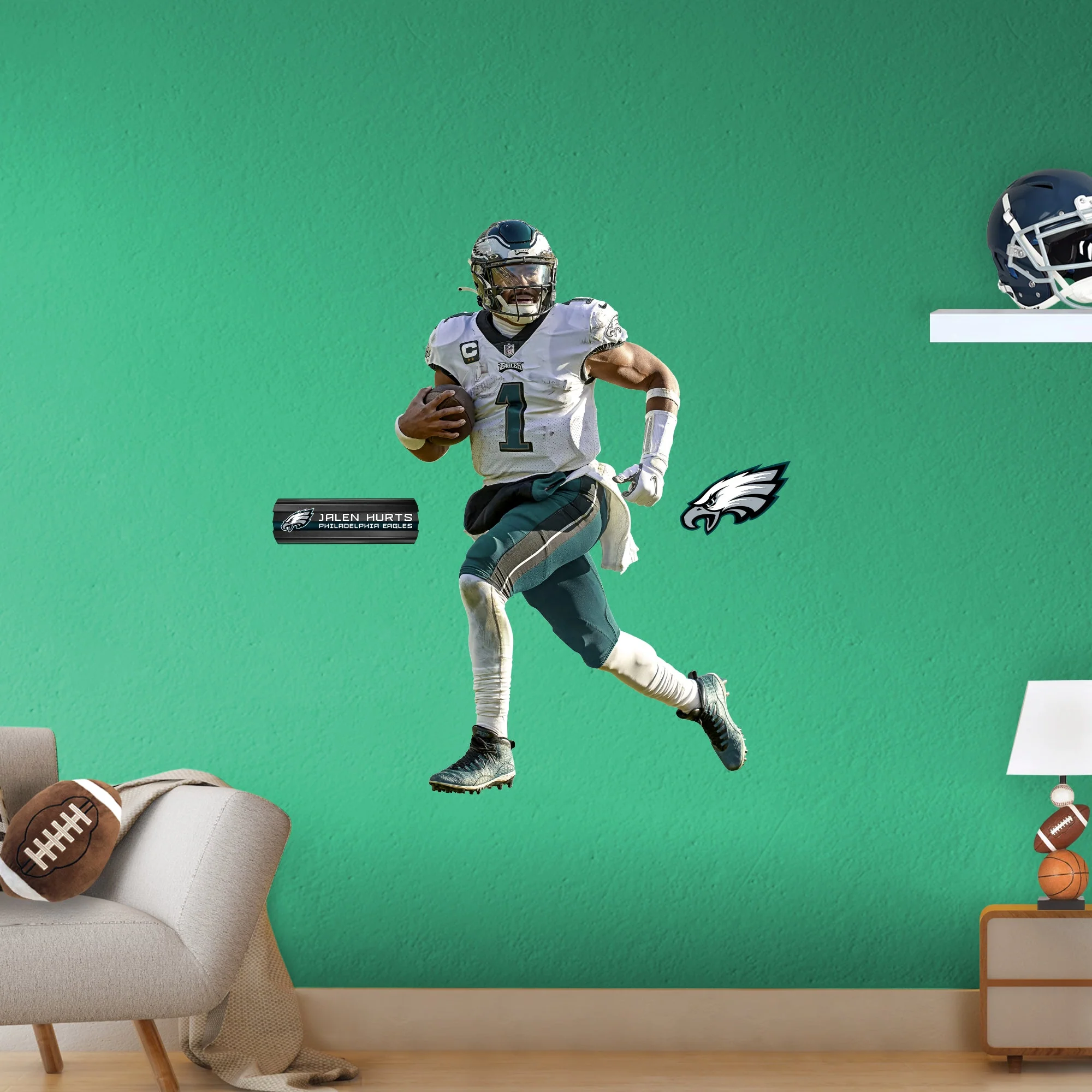 Jalen Hurts - RealBig Rush Collection - Official NFL - Philadelphia Eagles - Reusable Vinyl Wall Decals - Image 6